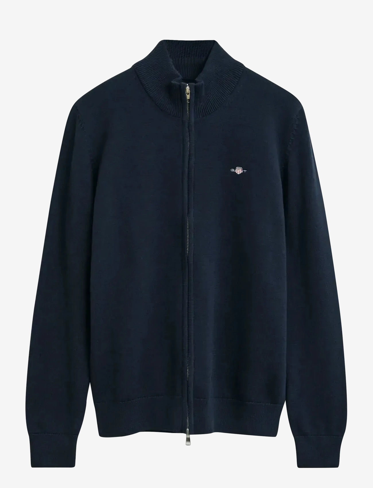 GANT - CASUAL COTTON CARDIGAN - cardigans - evening blue - 0