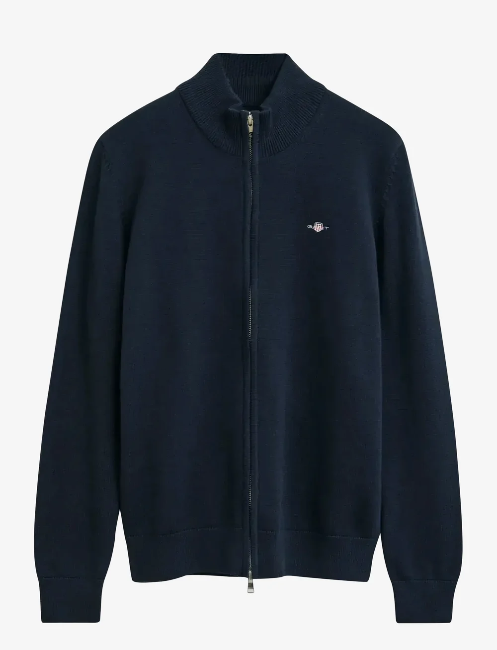GANT - CASUAL COTTON CARDIGAN - cardigans - evening blue - 0