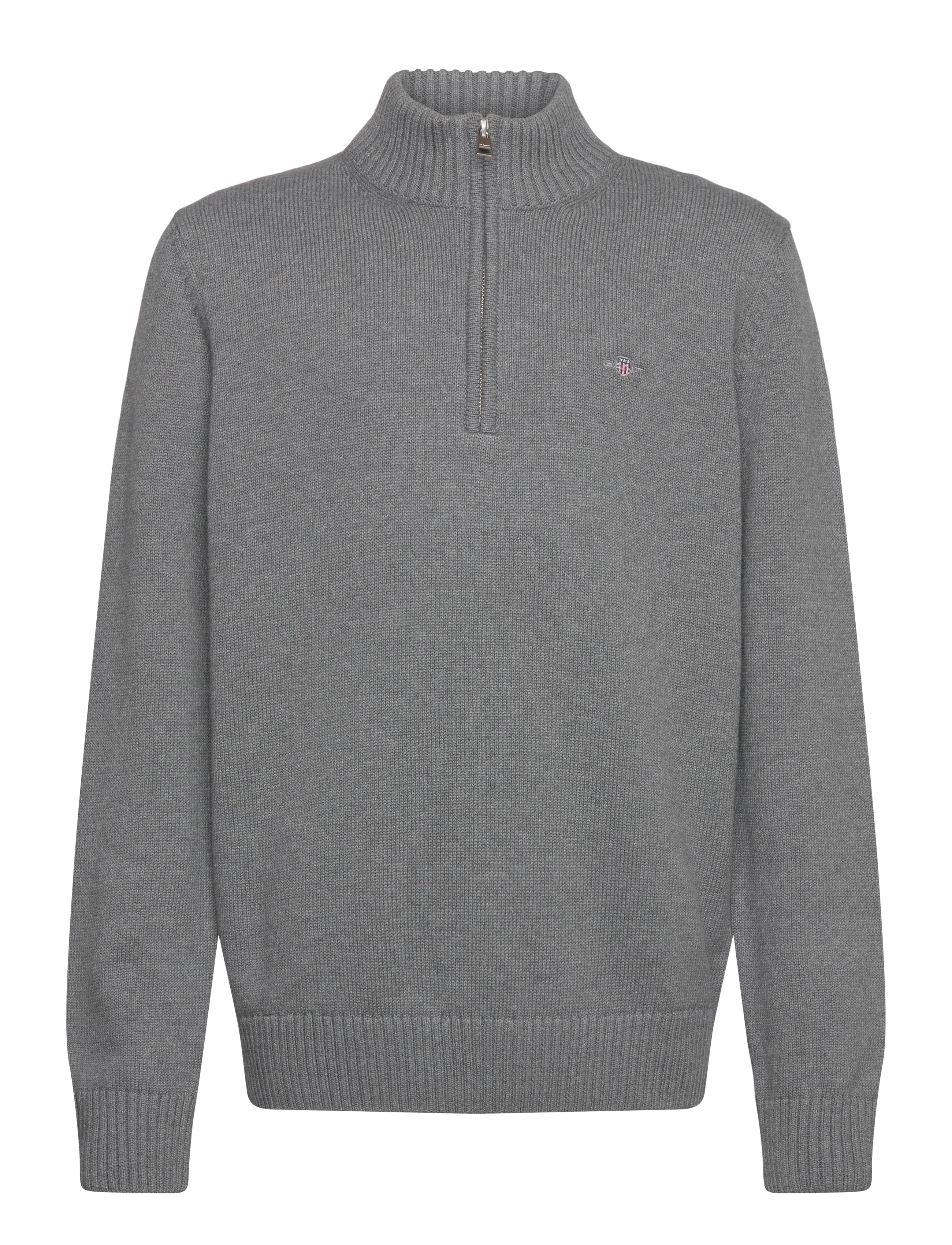 GANT CASUAL COTTON HALF ZIP - Barn - DARK GREY MELANGE / grey