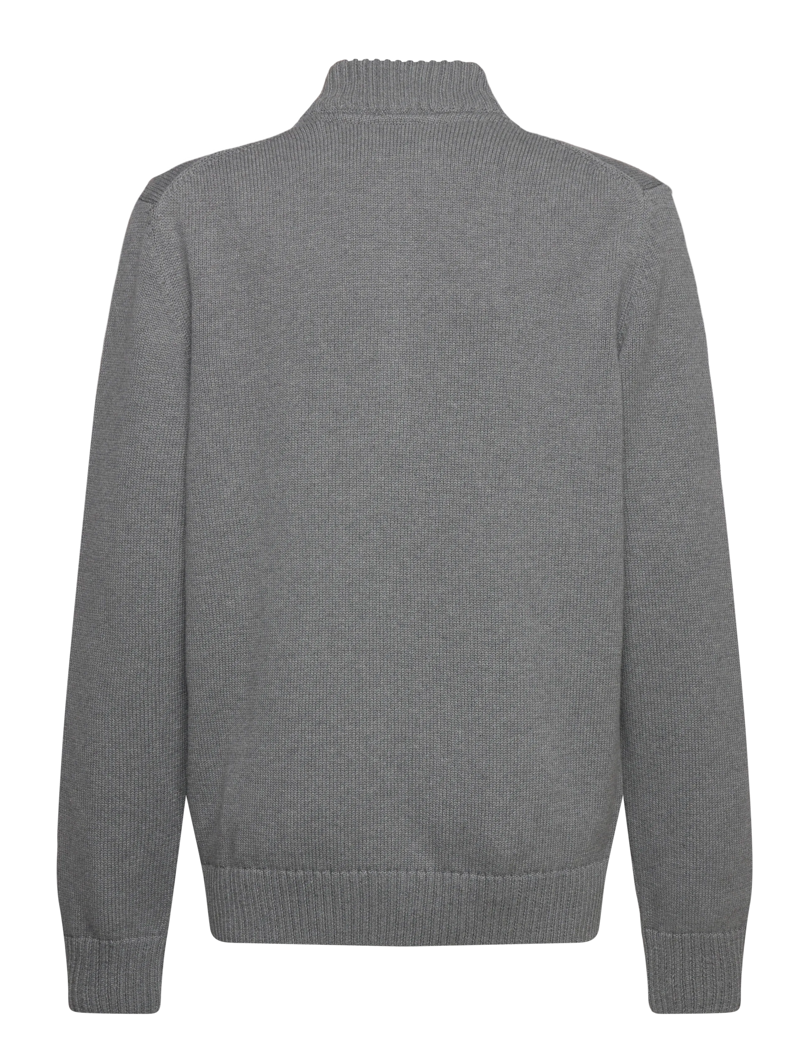 Gant - CASUAL COTTON HALF ZIP - trøjer - dark grey melange - 1