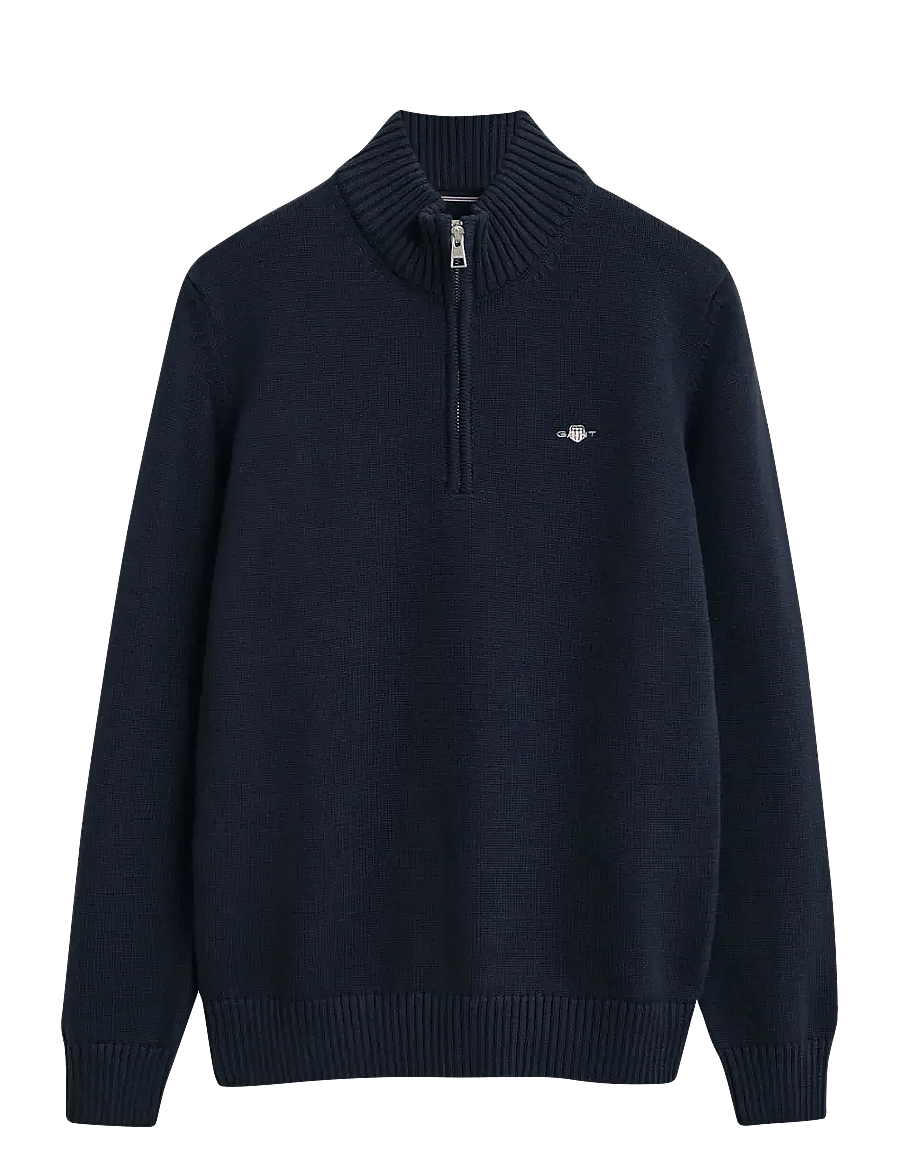 Gant - CASUAL COTTON HALF ZIP - pulls - evening blue - 0