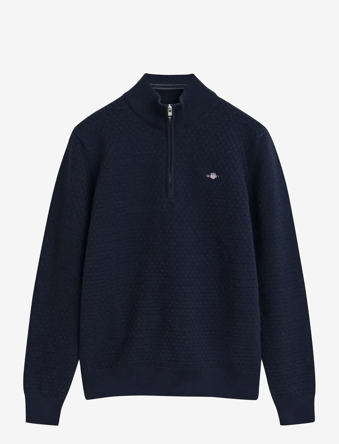 GANT - MICRO TEXTURE HALF ZIP - evening blue - 0