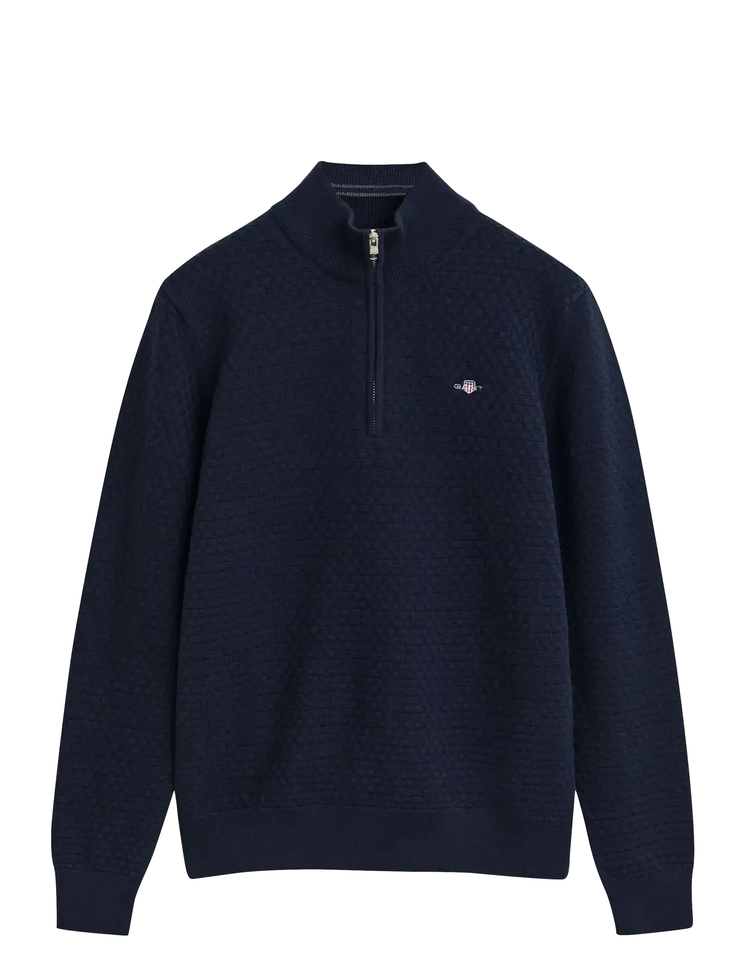 MICRO TEXTURE HALF ZIP - EVENING BLUE