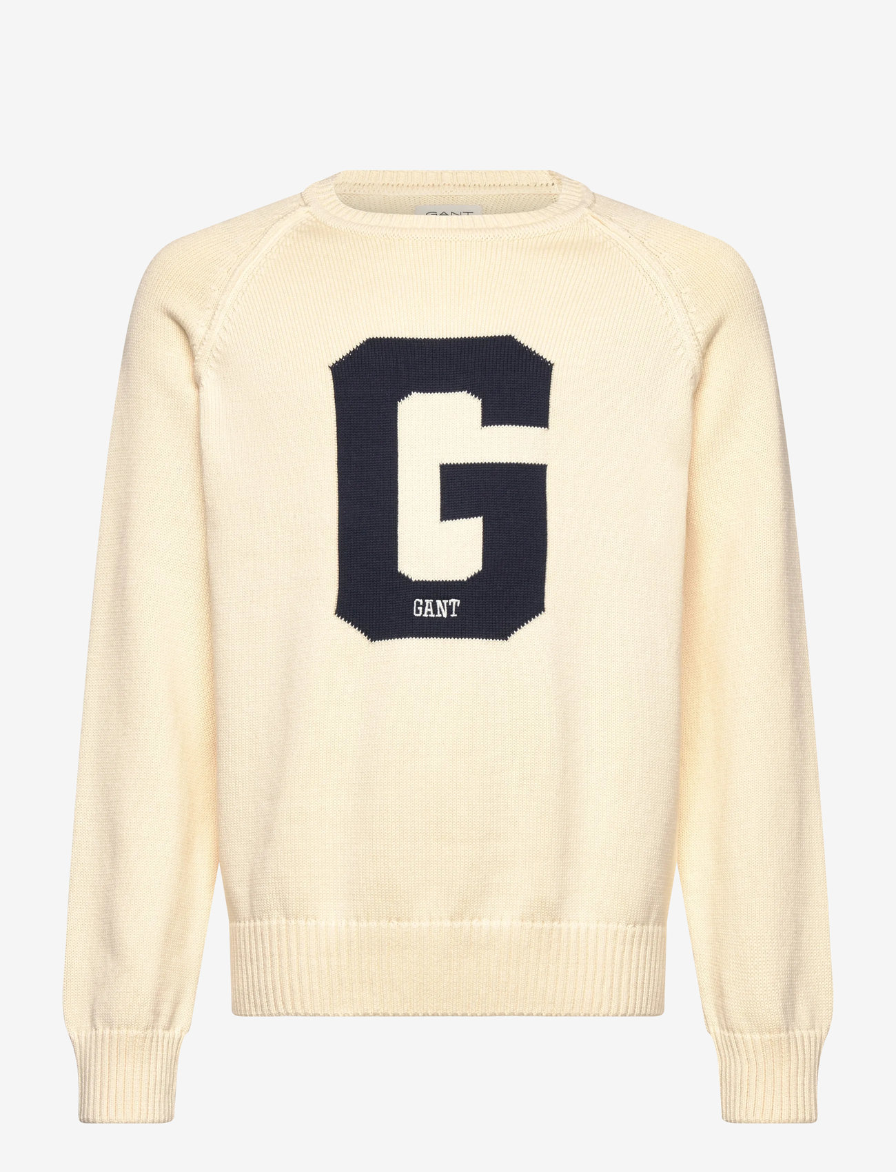 Gant - GRAPHIC RAGLAN C-NECK - trøjer - cream - 0