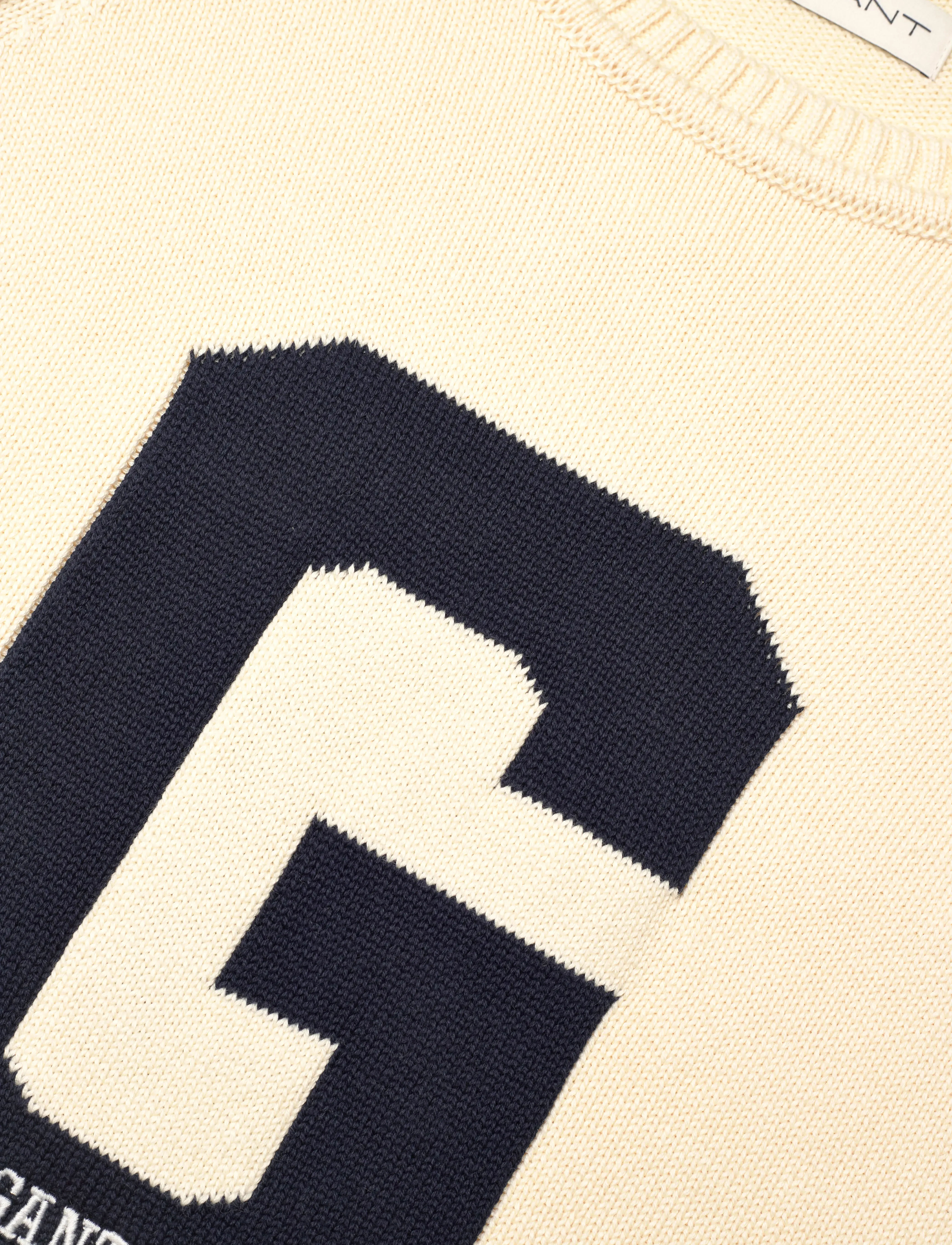 Gant - GRAPHIC RAGLAN C-NECK - džemperi - cream - 2