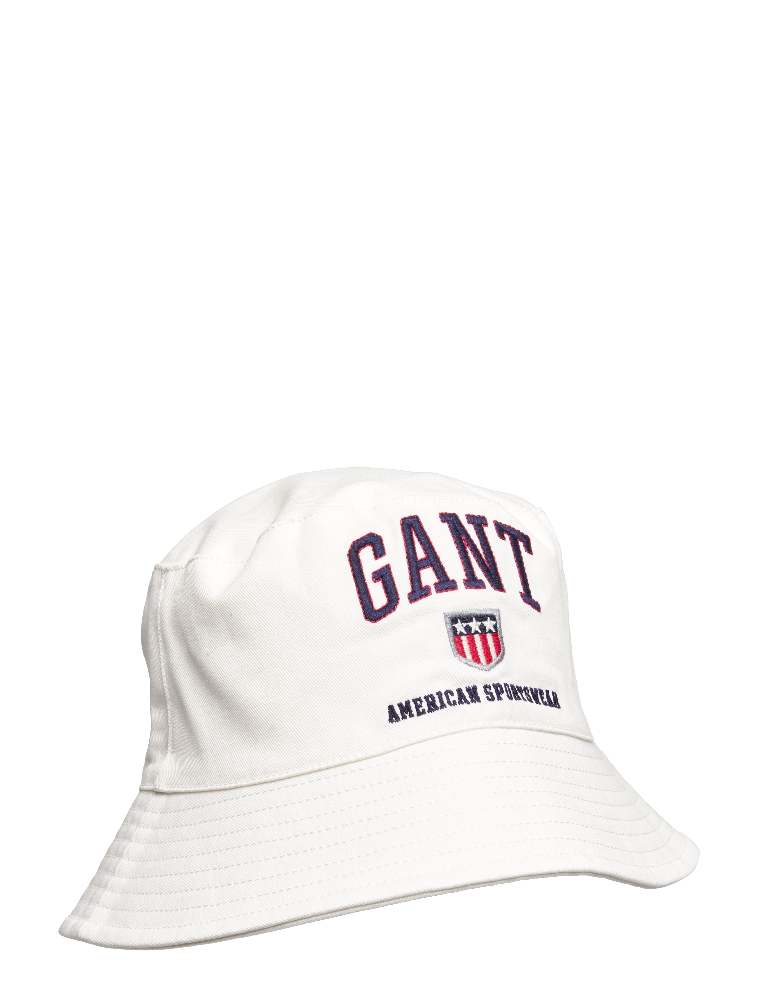 D2. RETRO SHIELD BUCKET HAT - EGGSHELL