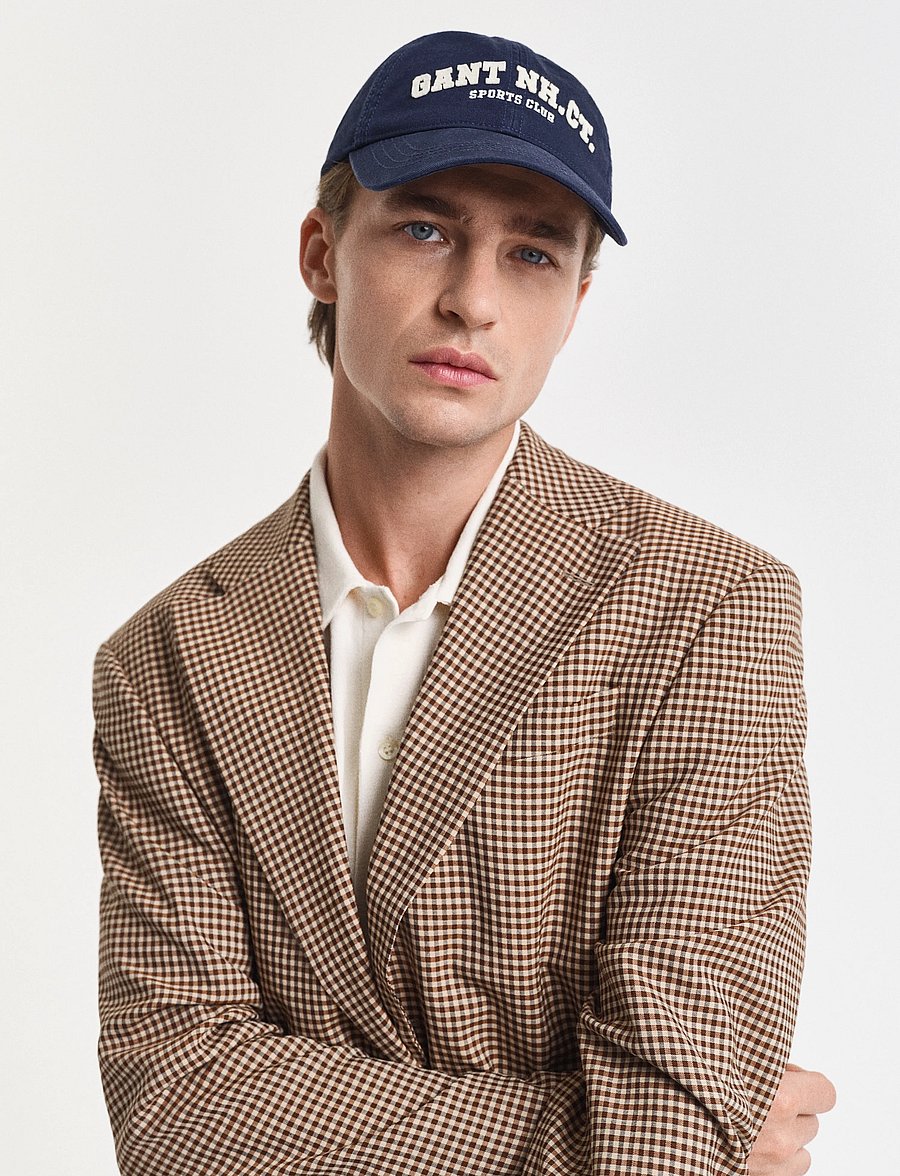 Gant - FELT GRAPHIC WASHED CAP - kappen - evening blue - 0