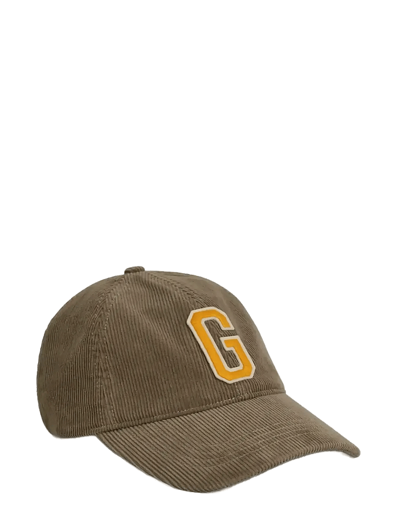 GANT - G BADGE CORD CAP - caps - taupe beige - 1