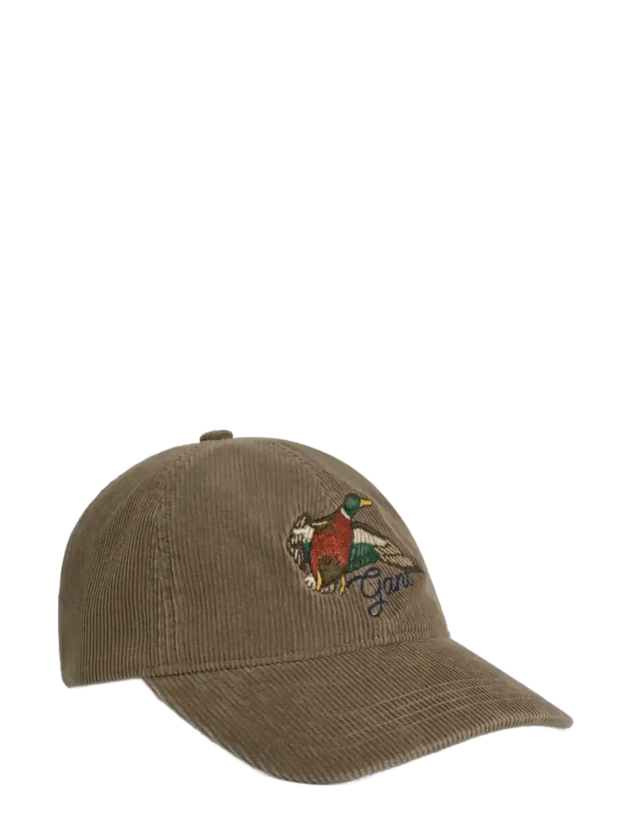 Graphic Embroidery Washed Cord Cap