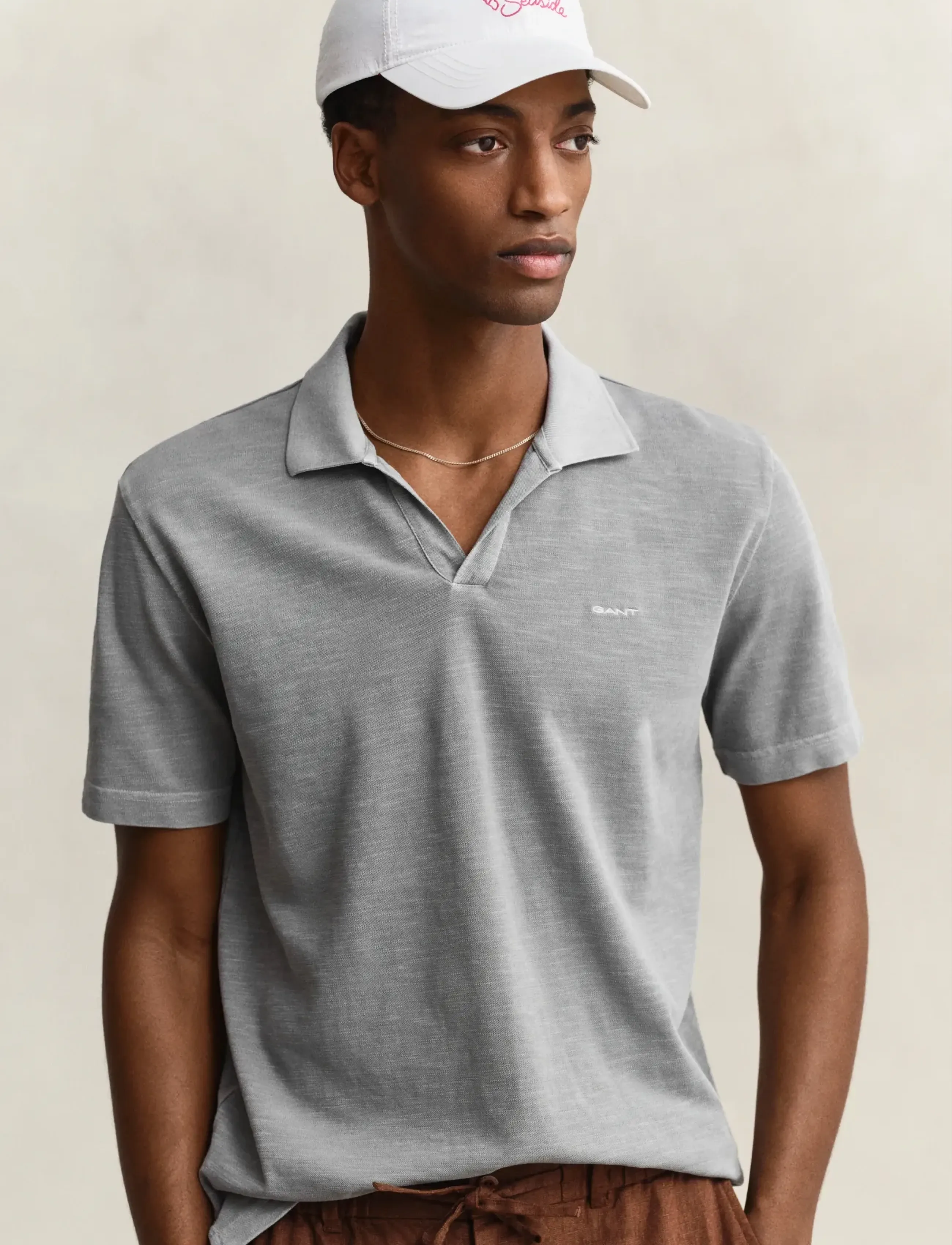 Gant Graphic Crinkled Cap, One Size, Headwear, Creme - Caps, Männerswear