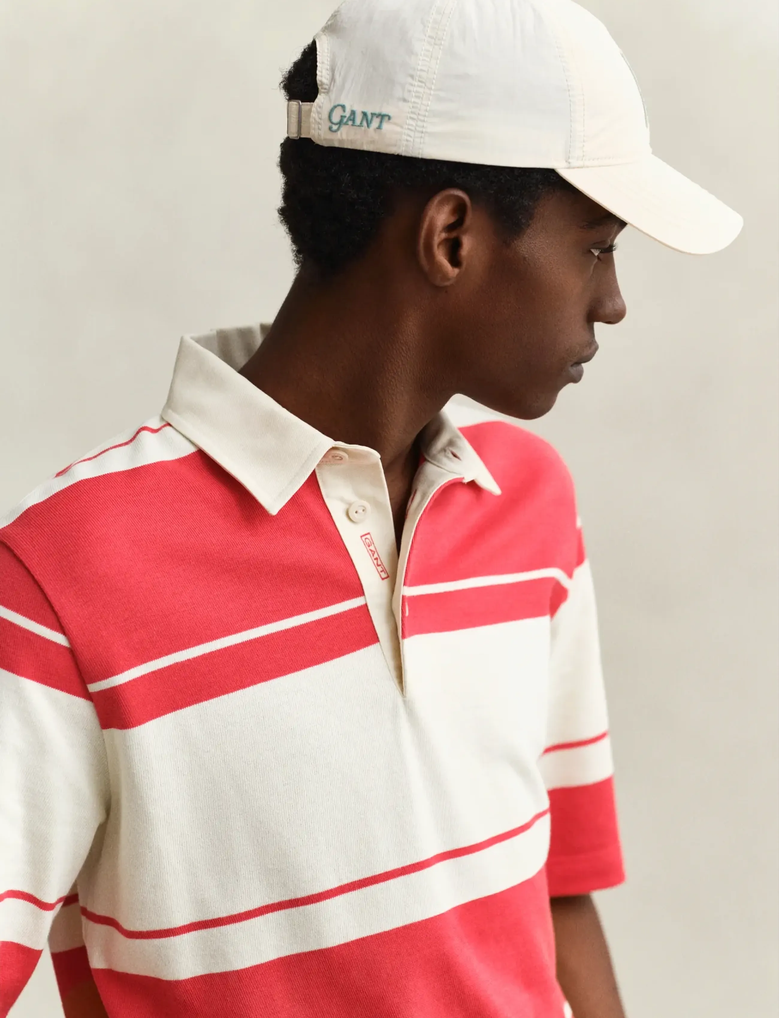 Gant Graphic Crinkled Cap, One Size, Headwear, Creme - Caps, Männerswear