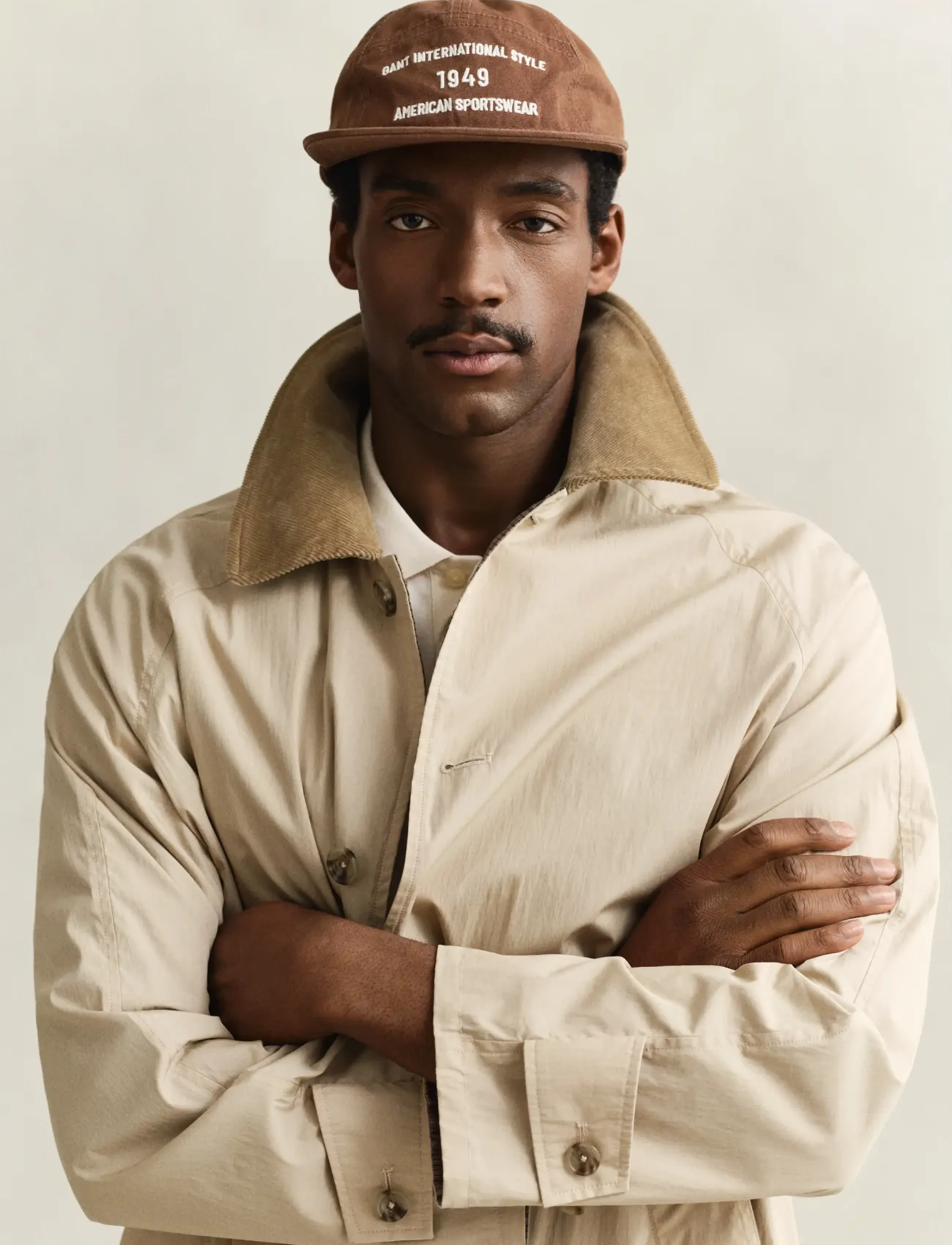 Gant Archive Camp Cap, One Size, Headwear, Braun - Caps, Männerswear