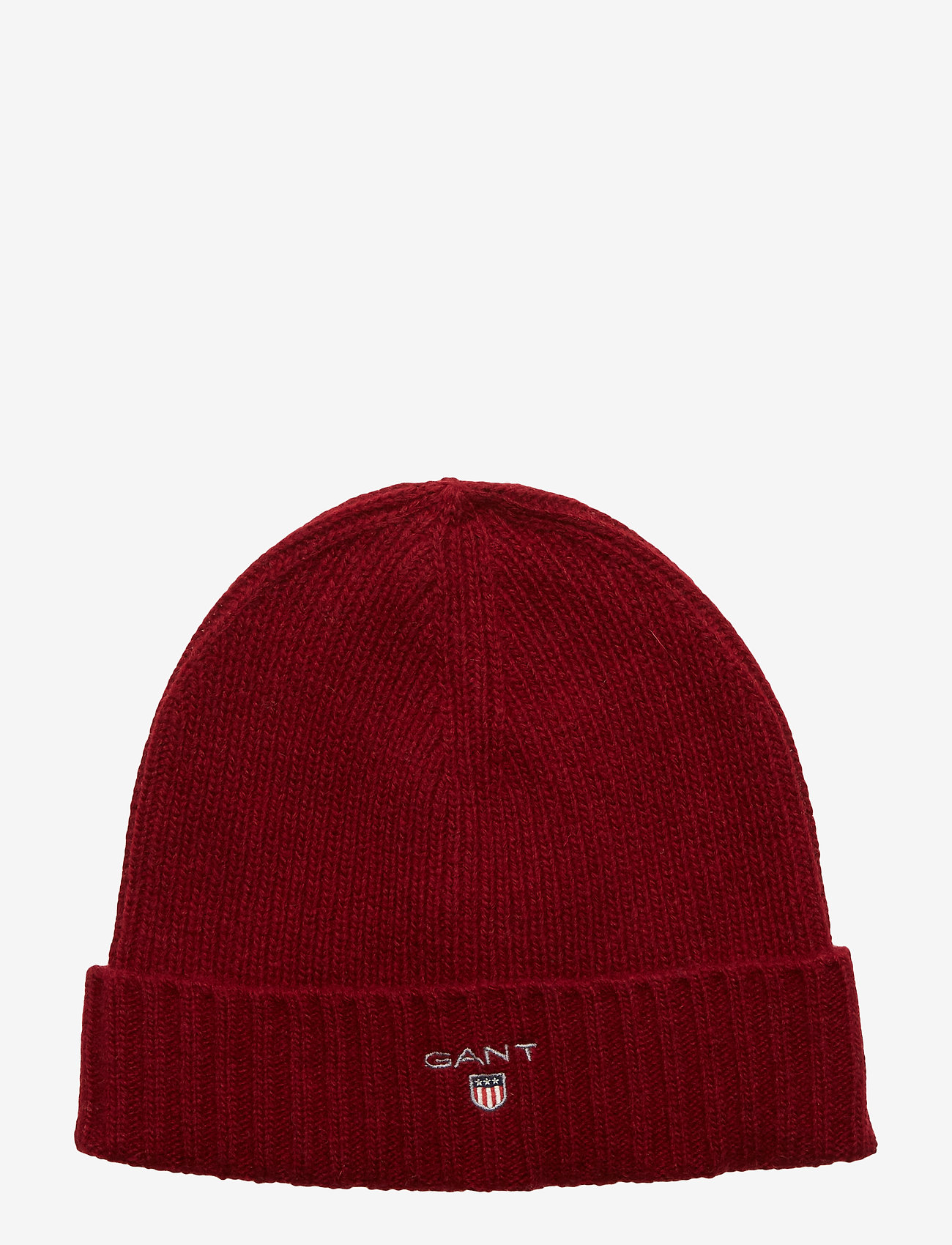 UNISEX. WOOL LINED BEANIE - MAHOGNY RED