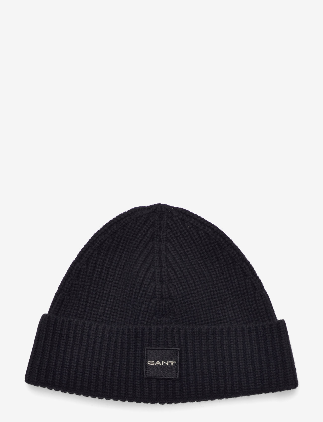 GANT - UNISEX. COTTON RIB KNIT BEANIE - black - 0