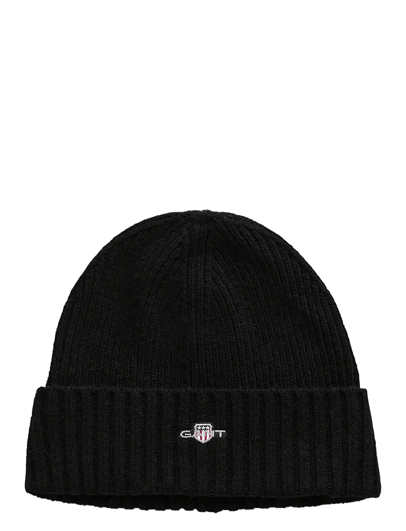 GANT - UNISEX. SHIELD WOOL BEANIE - shoppa efter tillfälle - black - 1