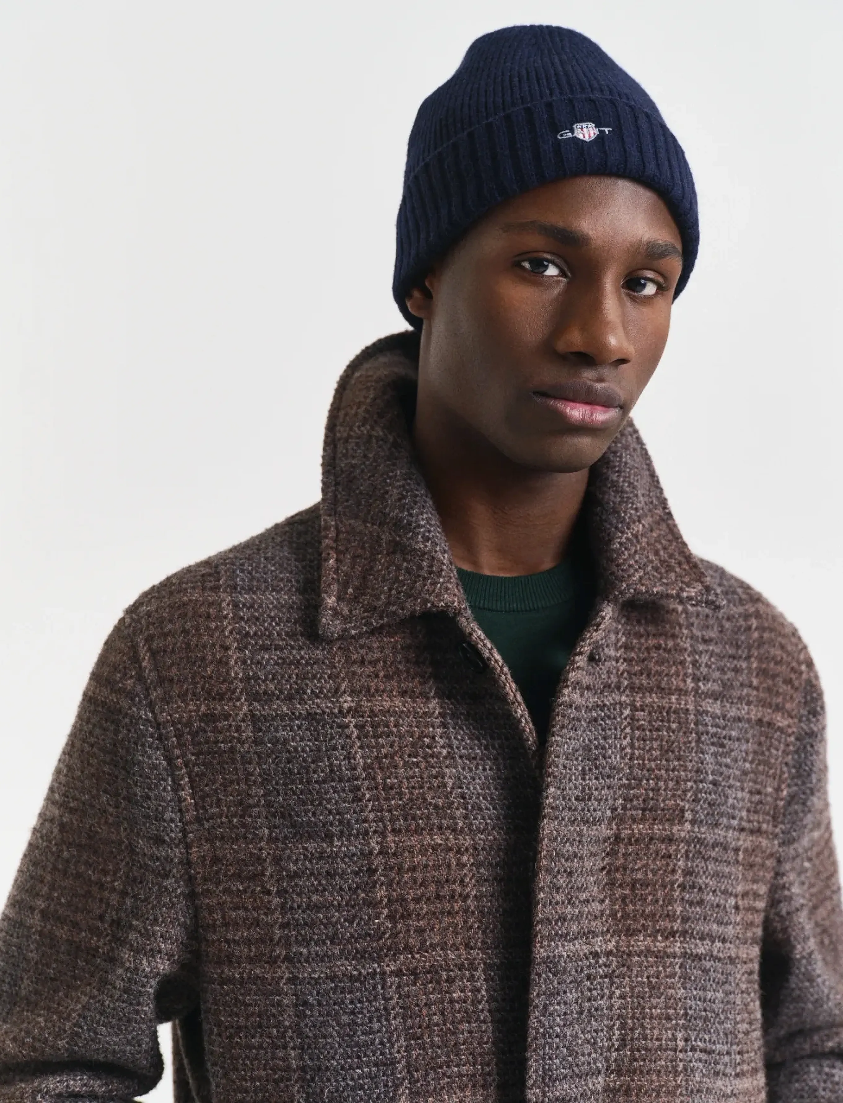 Gant Unisex. Shield Wool Beanie, One Size, Headwear, Marineblau - Beanies, Männerswear