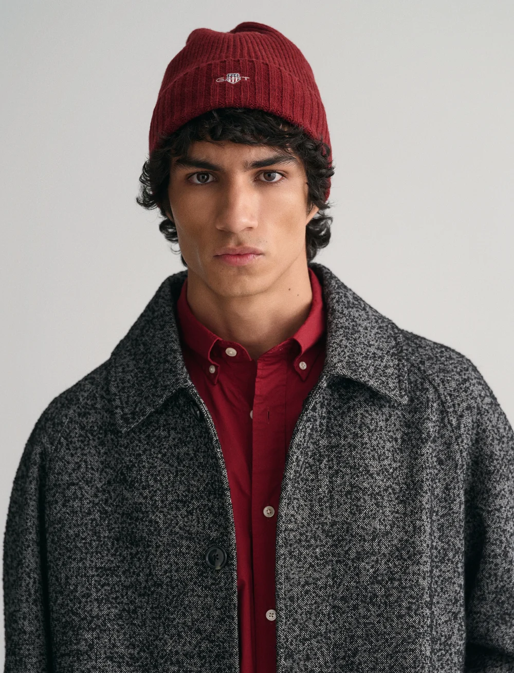 GANT - UNISEX. SHIELD WOOL BEANIE - mütsid ja nokkmütsid - plumped red - 0