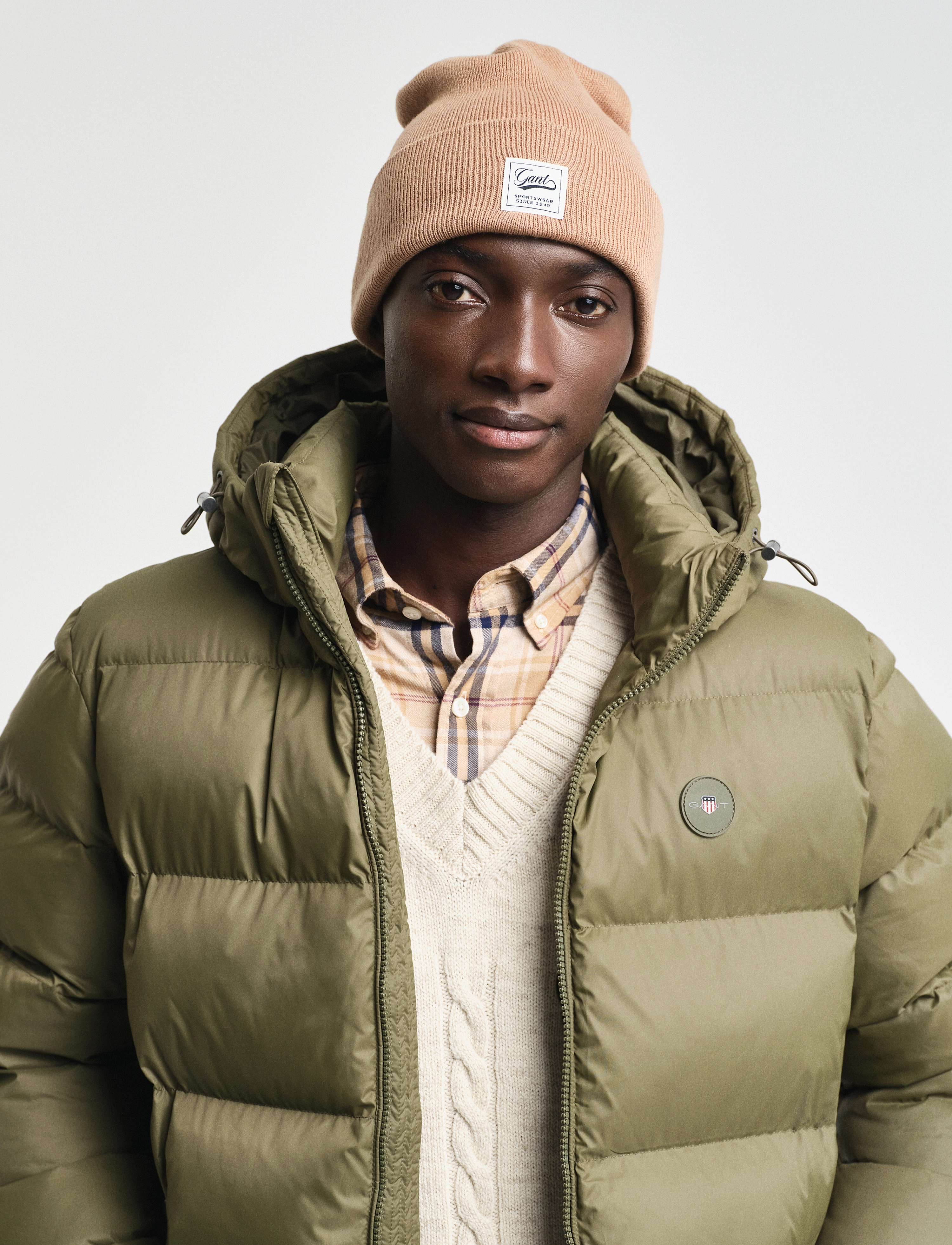 GANT DOUBLE LAYERED BEANIE - Shop by occasion - CARAMEL BEIGE / beige