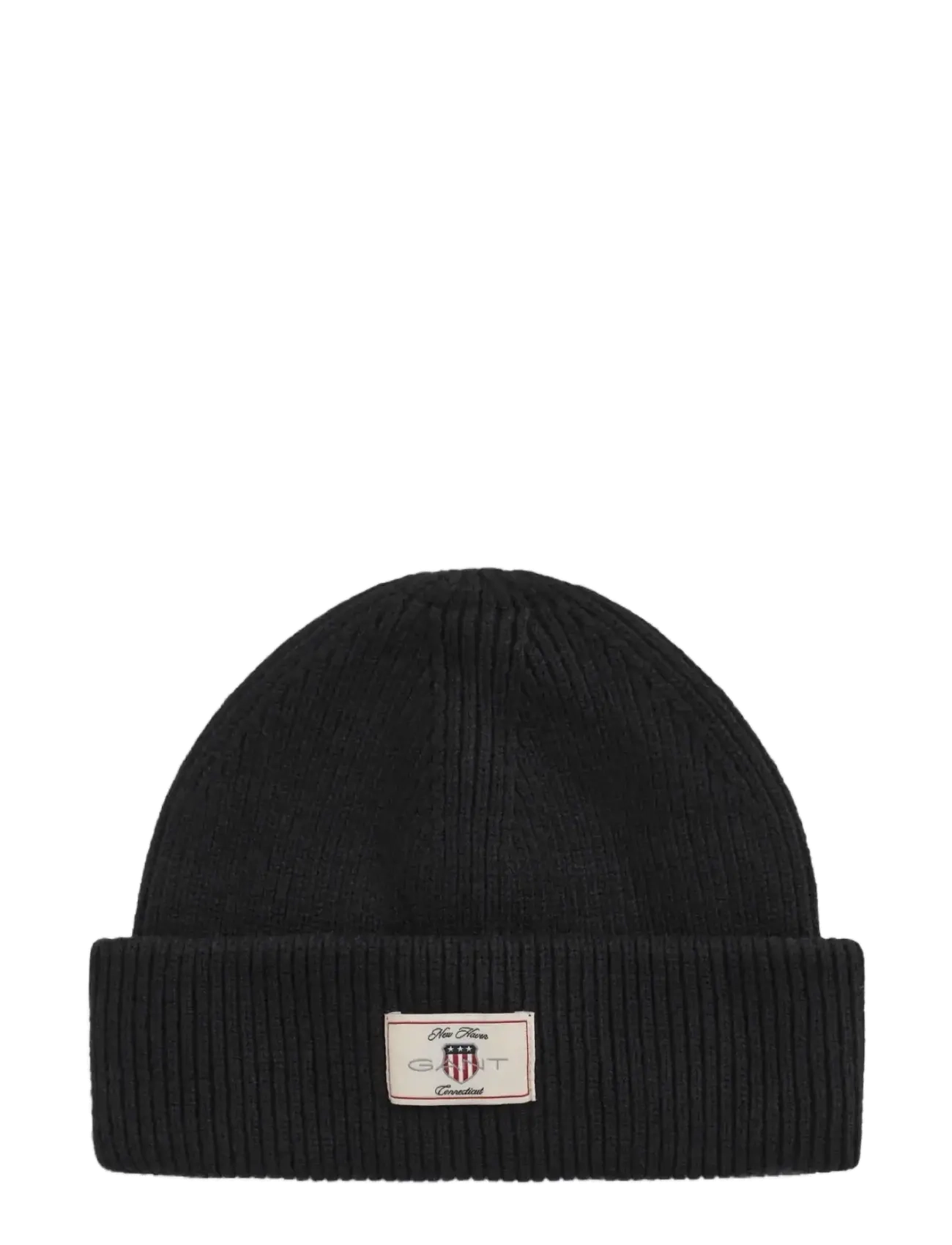 Gant COTTON BLEND RIBBED BEANIE - Accessoires - BLACK / black