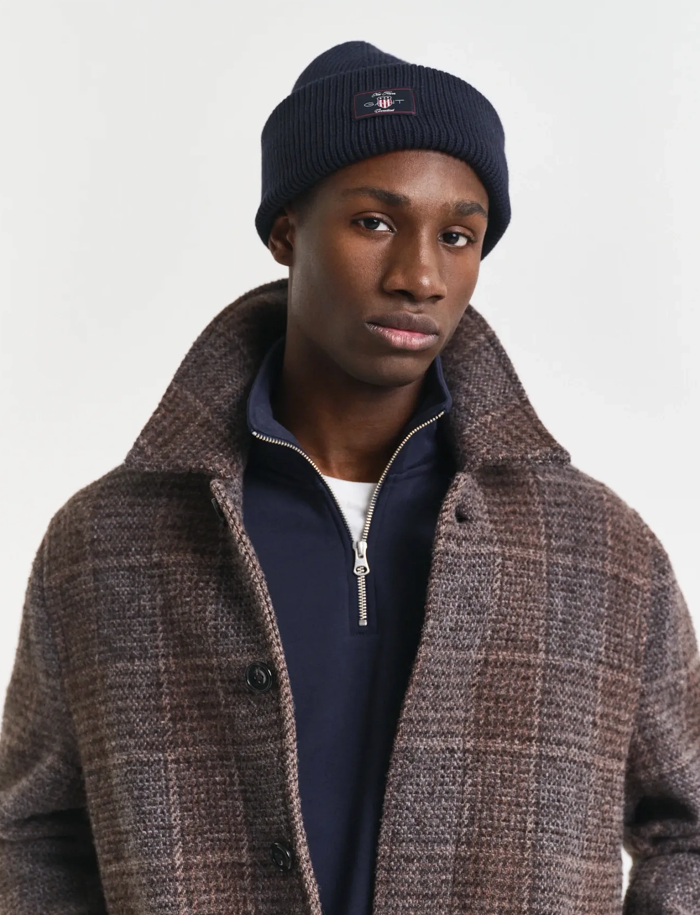 Cotton Blend Ribbed Beanie