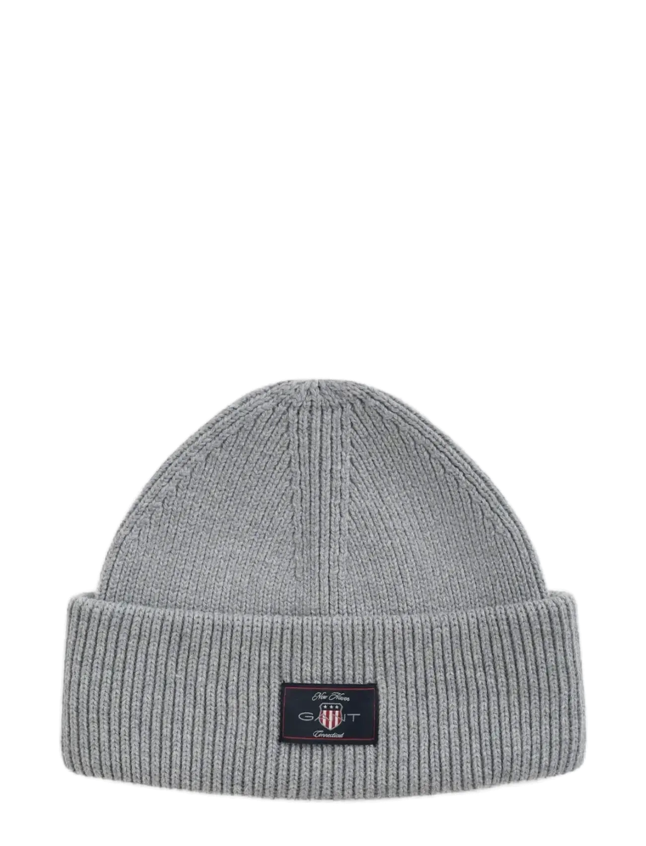 Gant COTTON BLEND RIBBED BEANIE - Accessoires - GREY MELANGE / grey