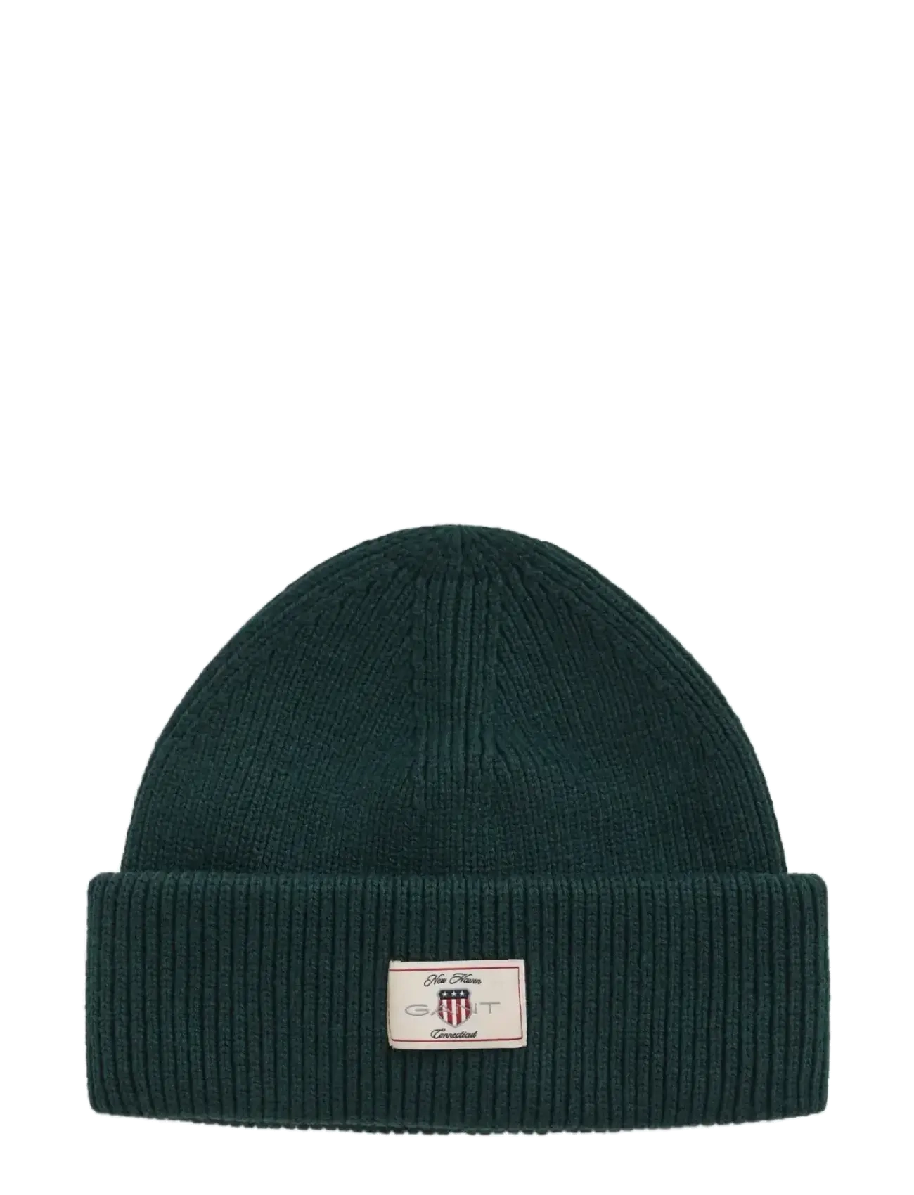 Gant COTTON BLEND RIBBED BEANIE - Accessoires - TARTAN GREEN / green