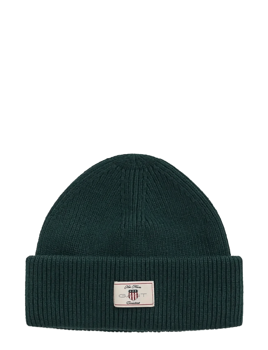 Gant - COTTON BLEND RIBBED BEANIE - shop efter anledning - tartan green - 1