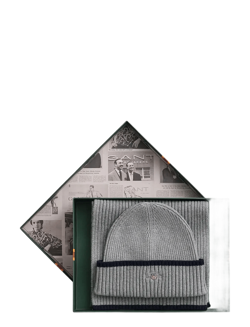 GANT - ESSENTIAL GIFT SET - winterschals - grey melange - 1