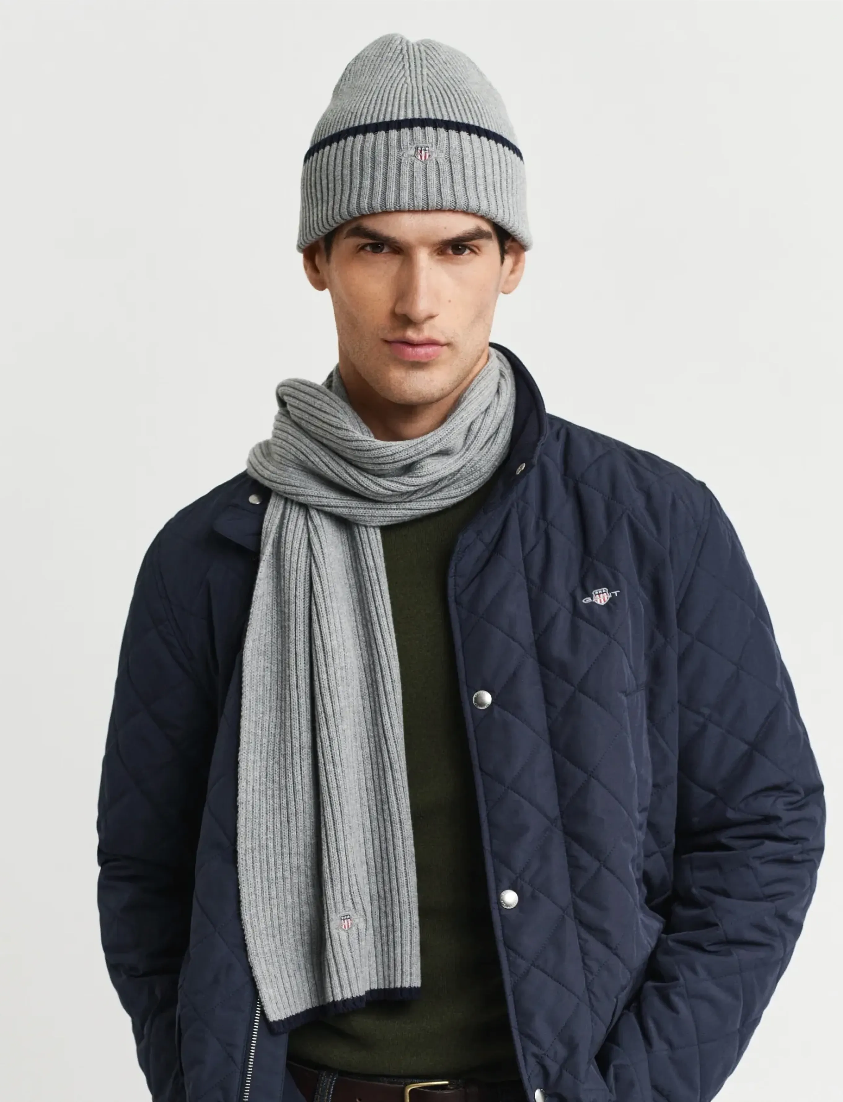 Gant Essential Gift Set, One Size, Grey, Hovedbeklædning > Huer, Herre