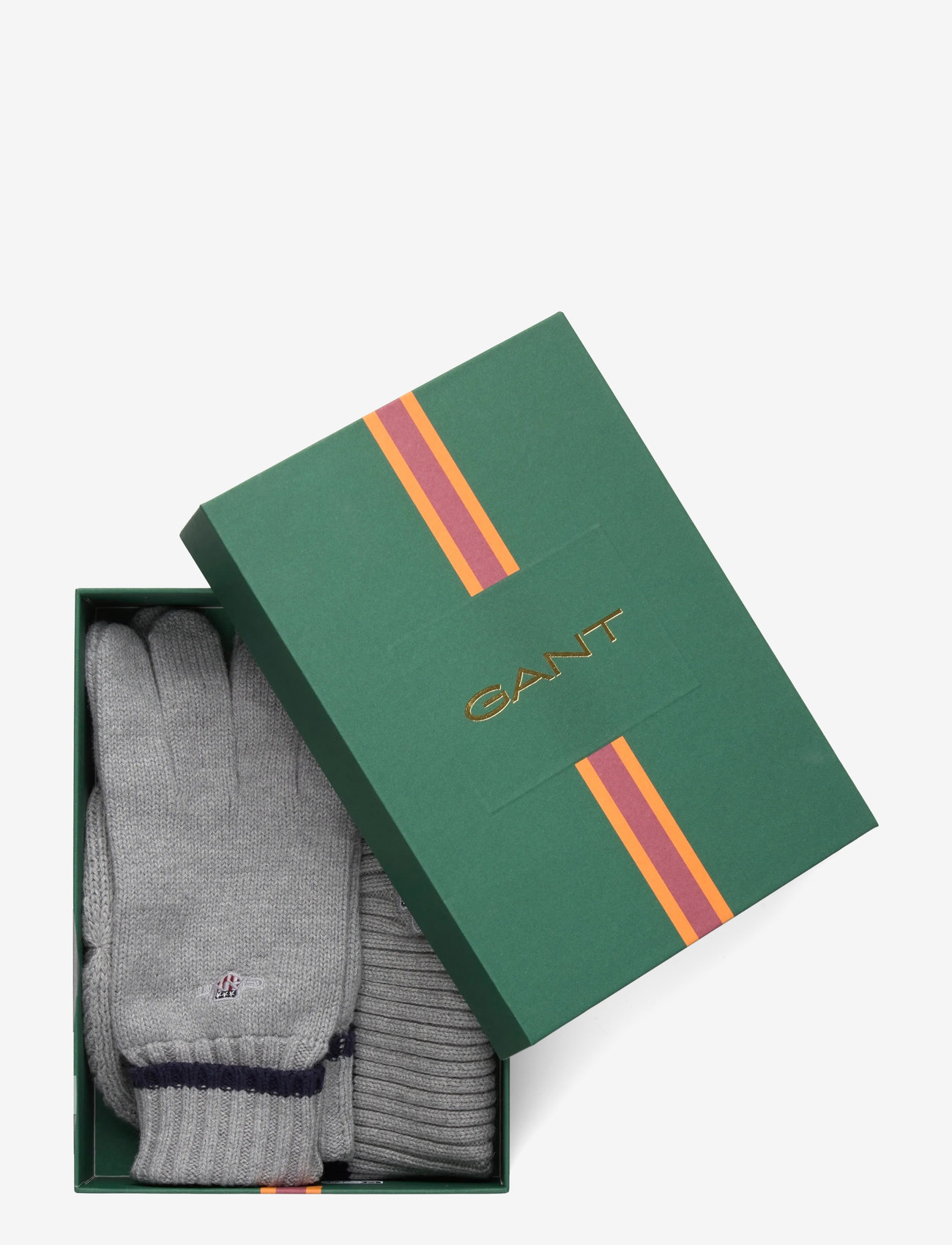 GANT - ESSENTIAL BEANIE AND GLOVE - mössor & kepsar - grey melange - 2