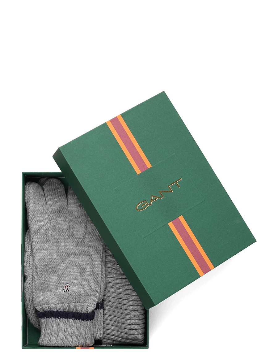 Gant - ESSENTIAL BEANIE AND GLOVE - shop efter anledning - grey melange - 2