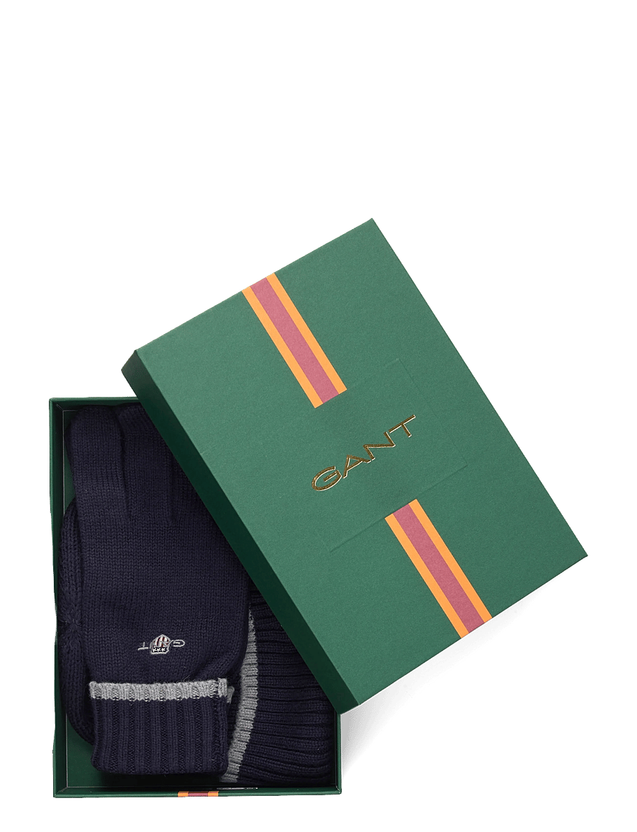 Gant - ESSENTIAL BEANIE AND GLOVE - nach anlass kaufen - marine - 2