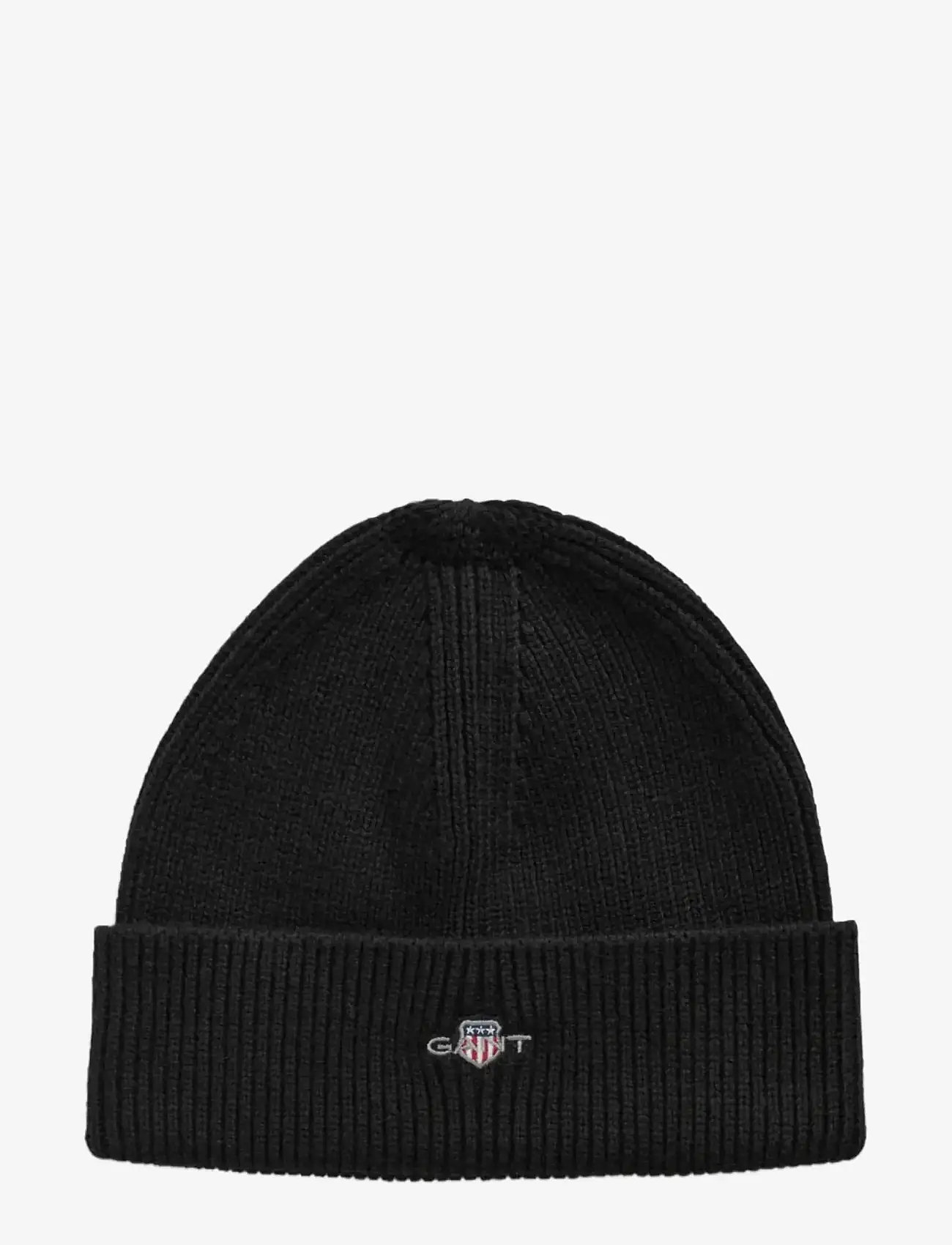 Gant - SHIELD COTTON BEANIE - beanies - black - 0