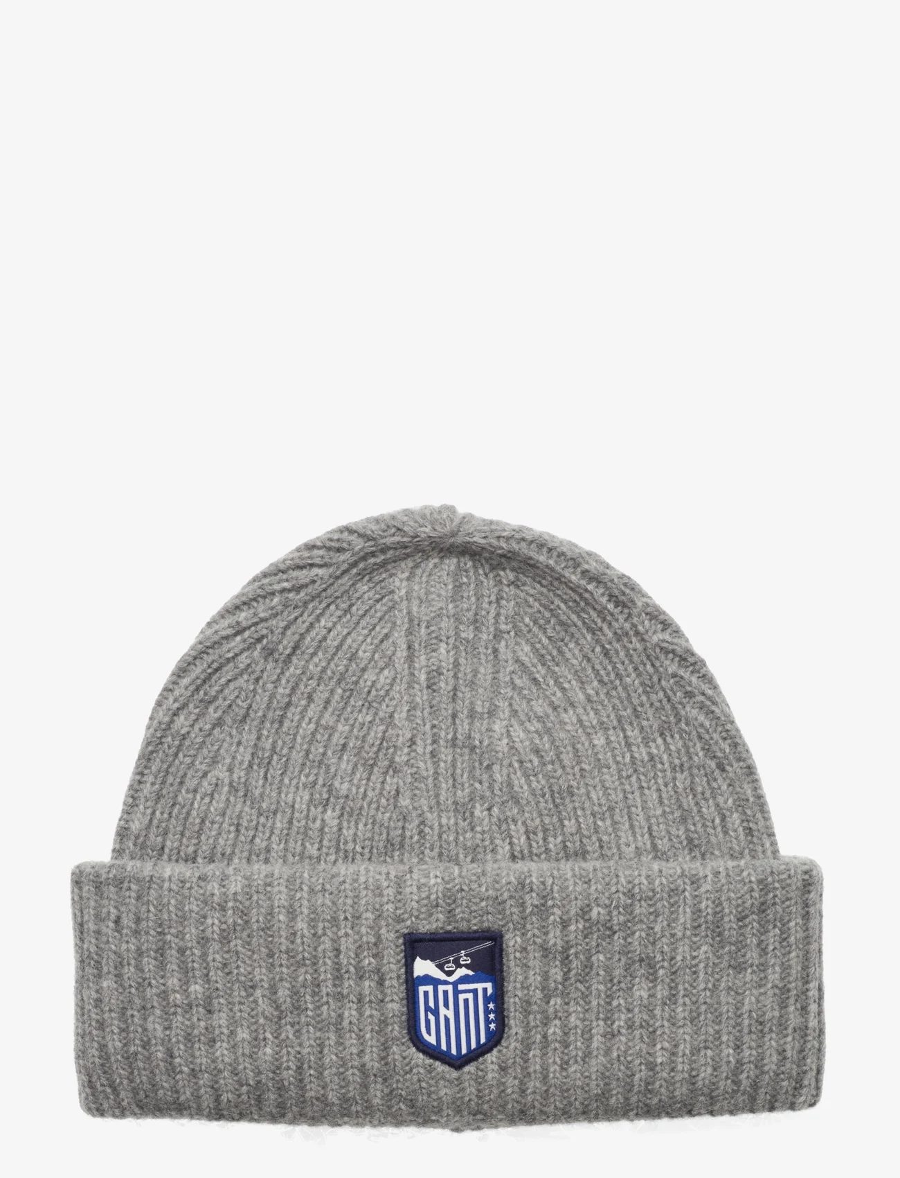 GANT - ALPINE BADGE BEANIE - winter hats - grey melange - 0