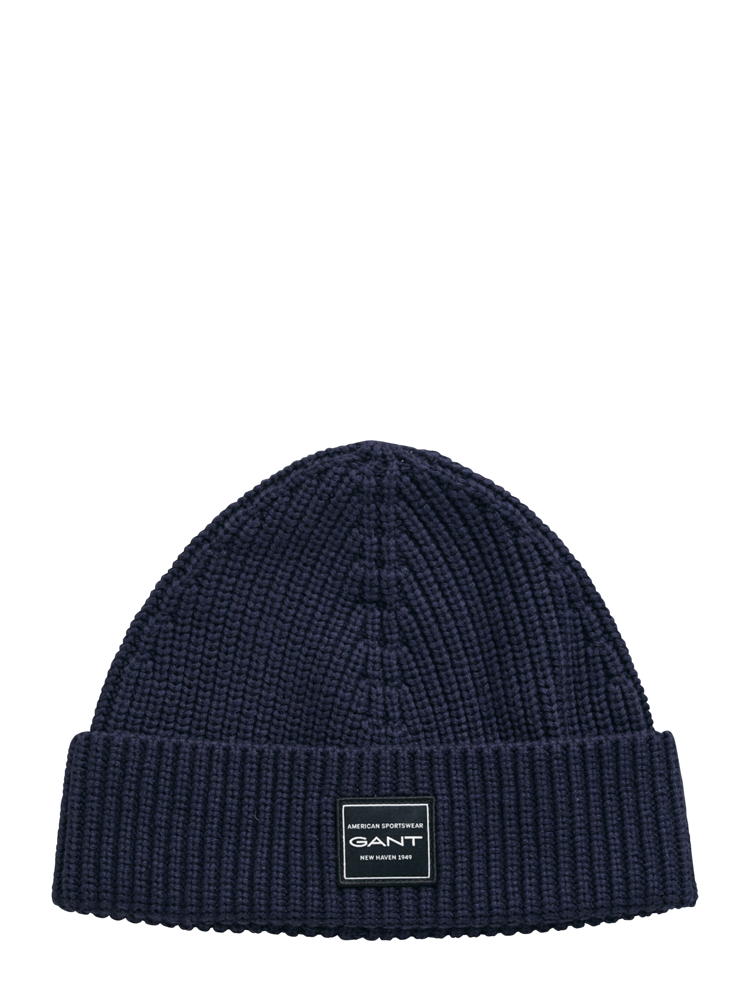 COTTON RIBBED BEANIE - EVENING BLUE