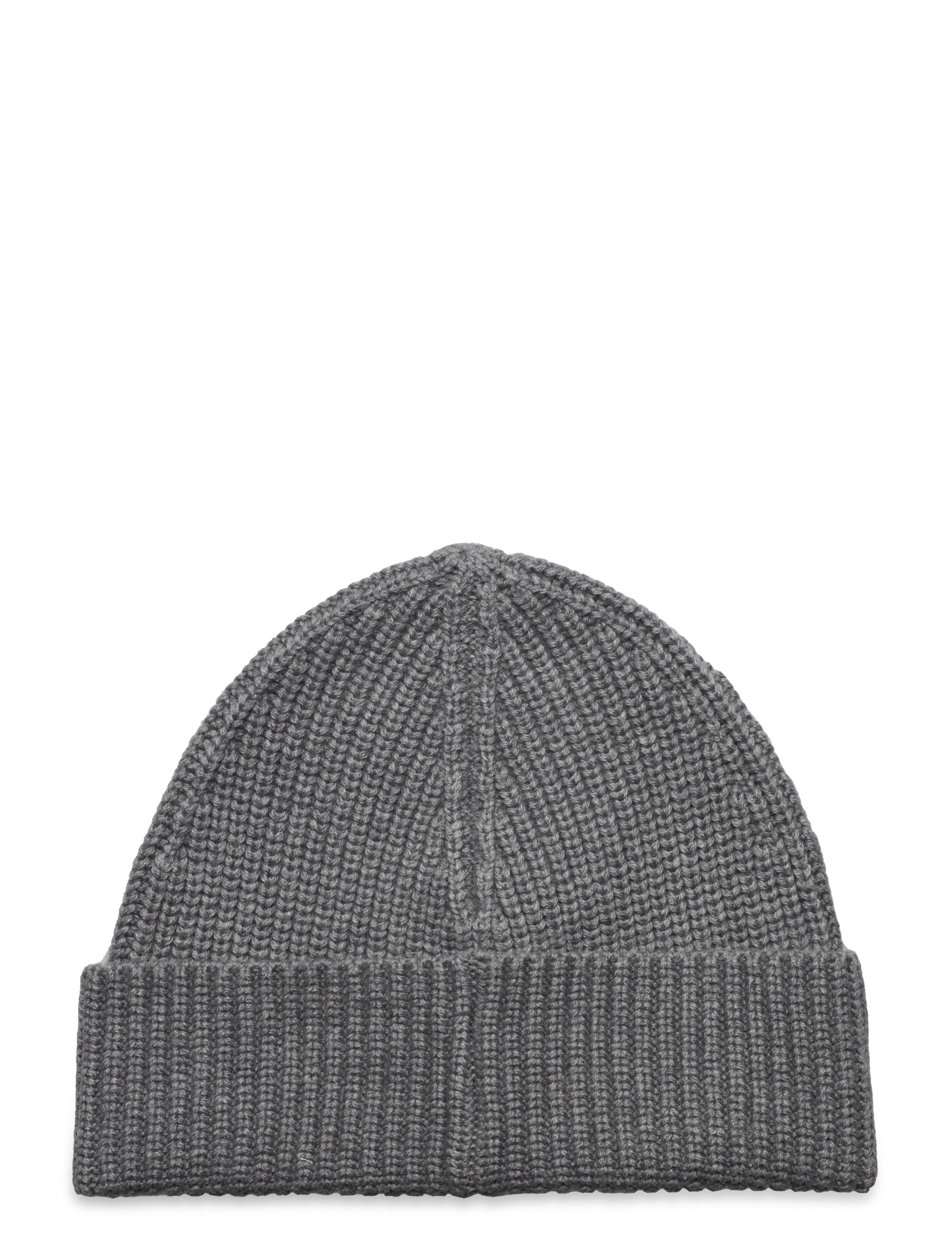 GANT - COTTON RIBBED BEANIE - grey melange - 1