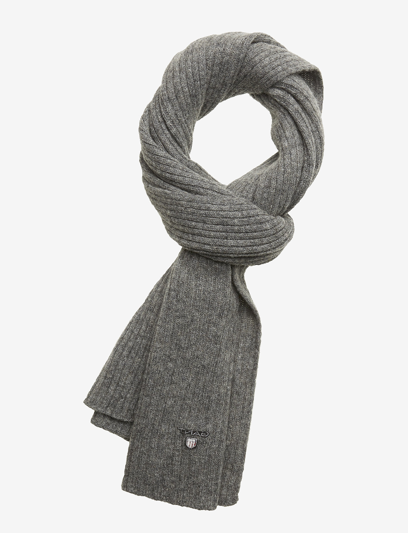 GANT - UNISEX. WOOL KNIT SCARF - dark grey melange - 0