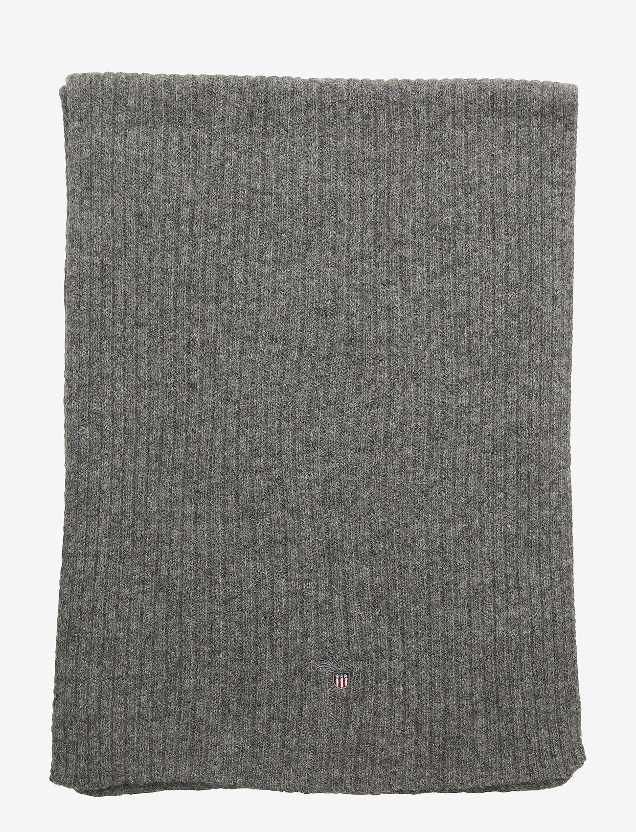 GANT - UNISEX. WOOL KNIT SCARF - dark grey melange - 2
