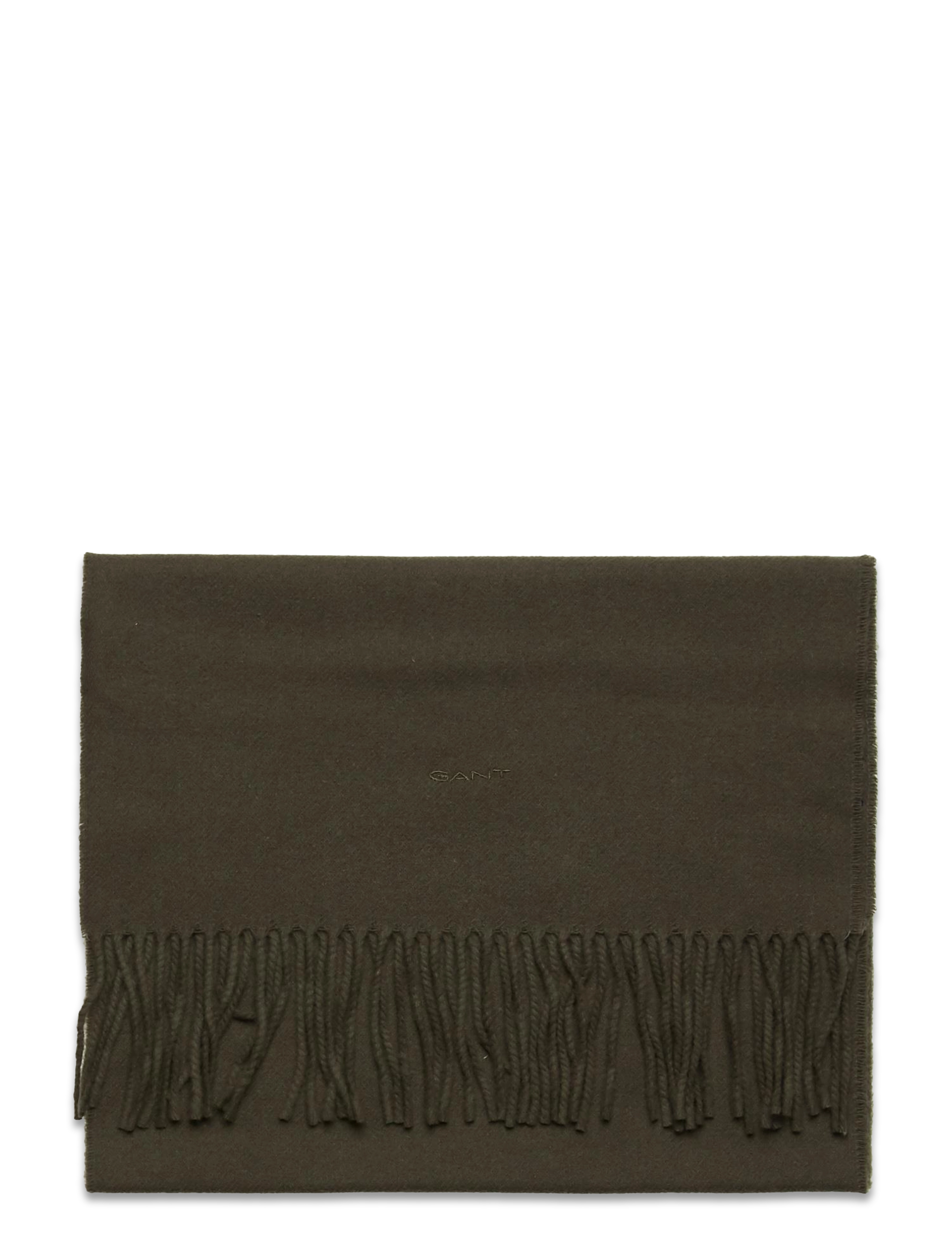 GANT - UNISEX. SOLID WOOL SCARF - hunter green - 1