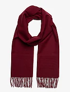 UNISEX. SOLID WOOL SCARF - PLUMPED RED