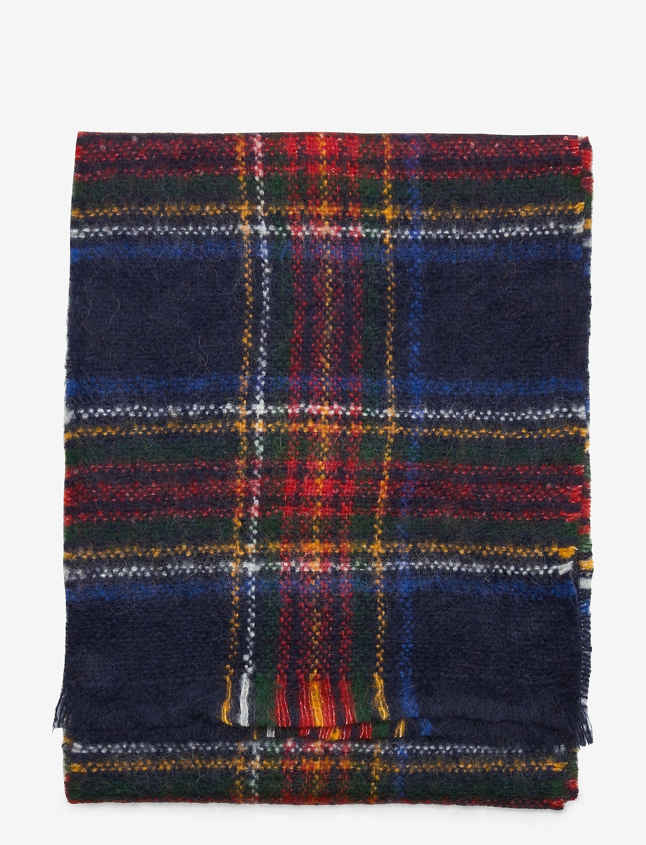 GANT - D1. TARTAN MOHAIR WOOL SCARF - navy - 1