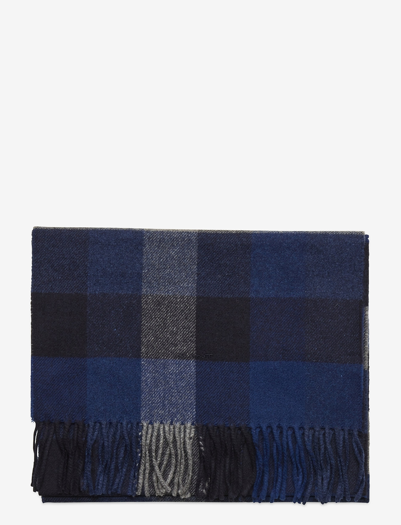 GANT - D2. MULTI CHECK WOOL SCARF - crisp blue - 1