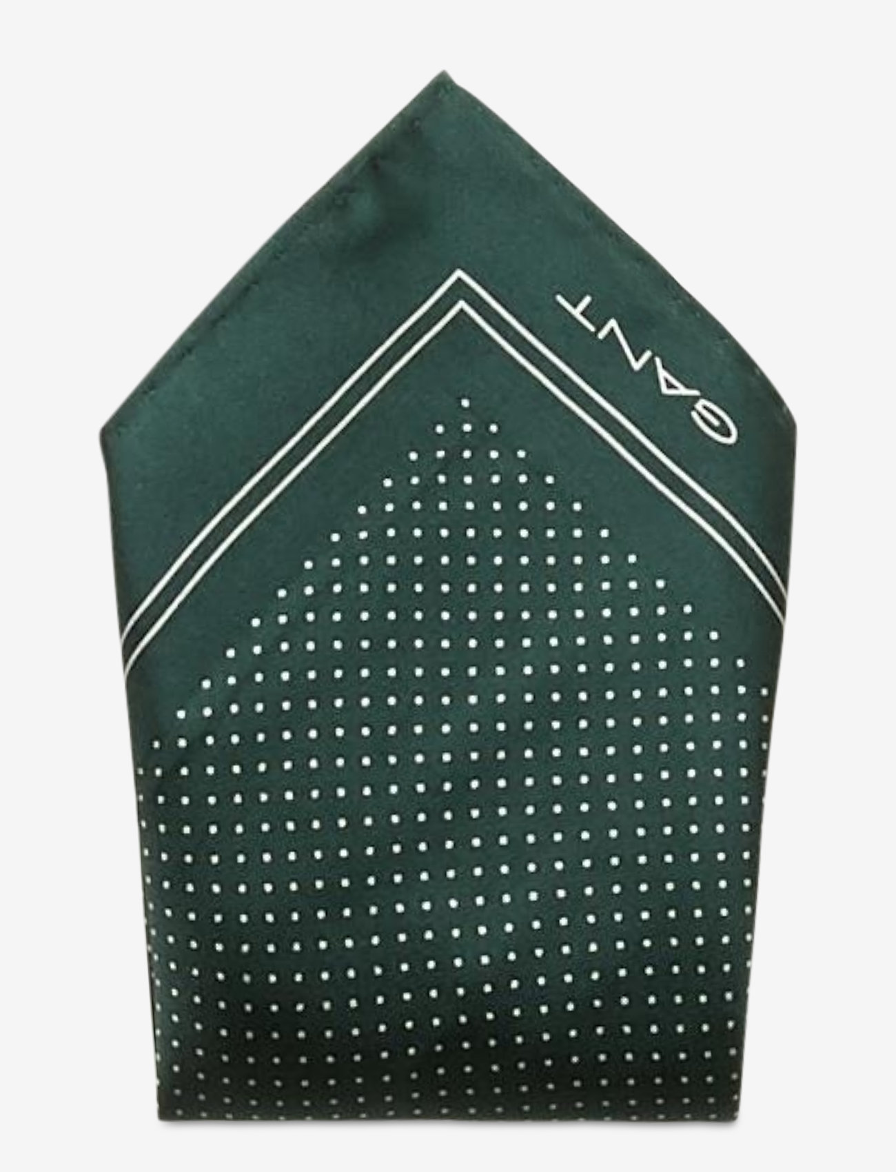 GANT - D1. DOT SILK POCKETSQUARE - tartan green - 0