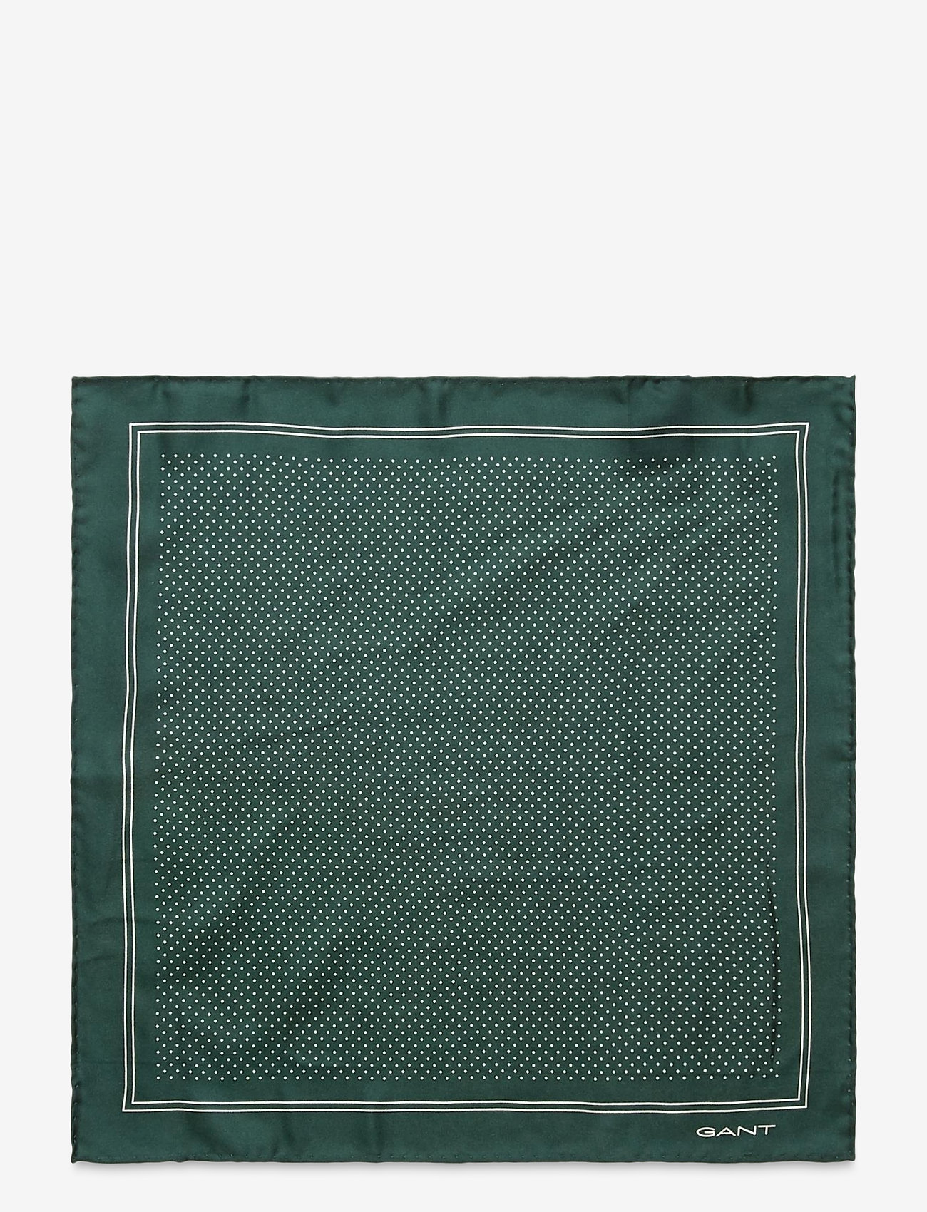 GANT - D1. DOT SILK POCKETSQUARE - tartan green - 1