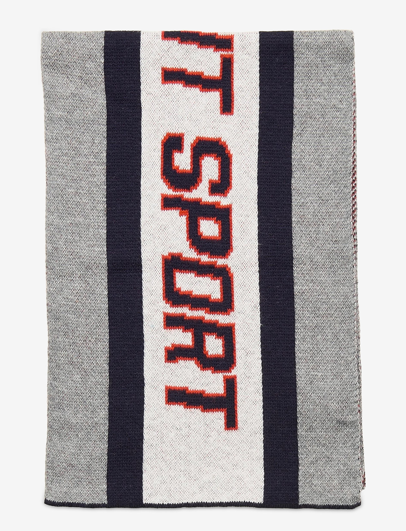 GANT - D1. GANT SPORT KNITTED SCARF - light grey melange - 1