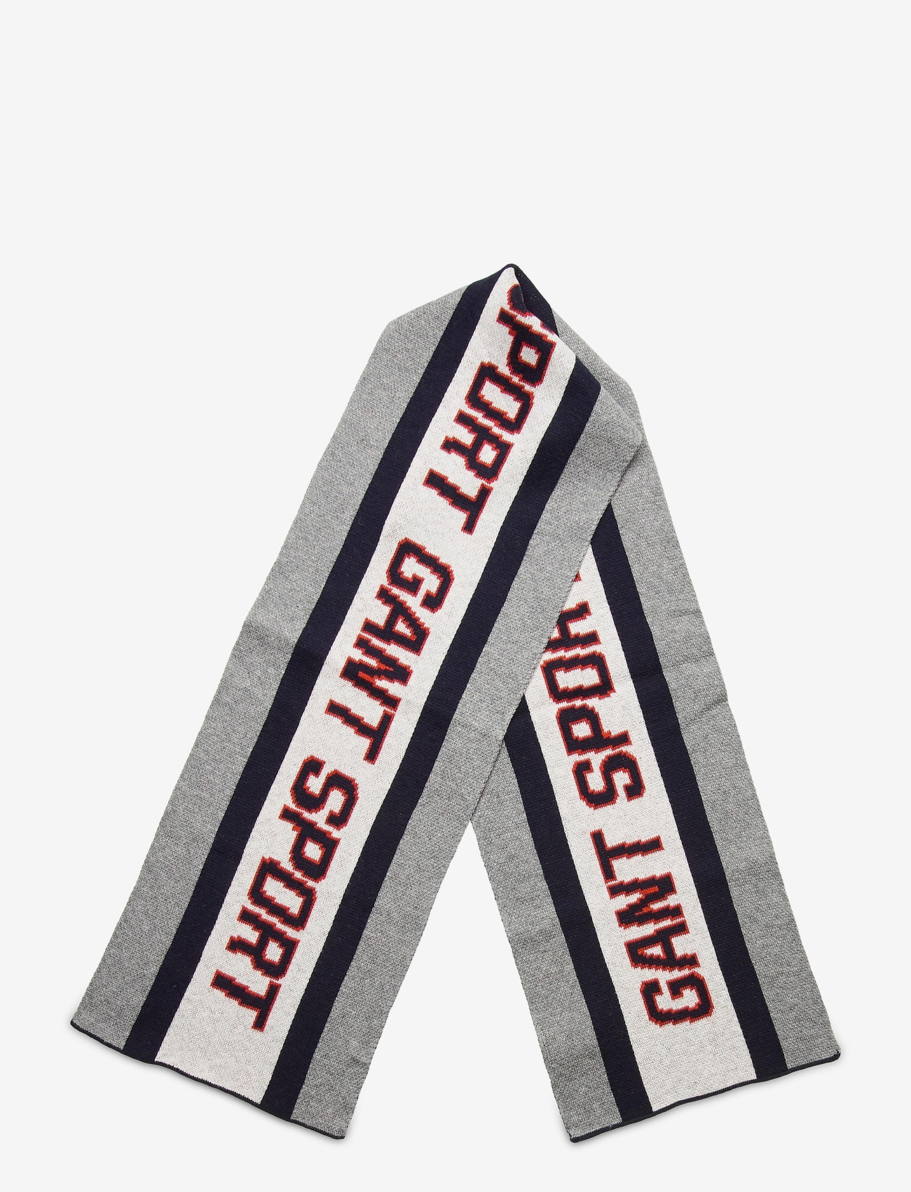 GANT - D1. GANT SPORT KNITTED SCARF - light grey melange - 2