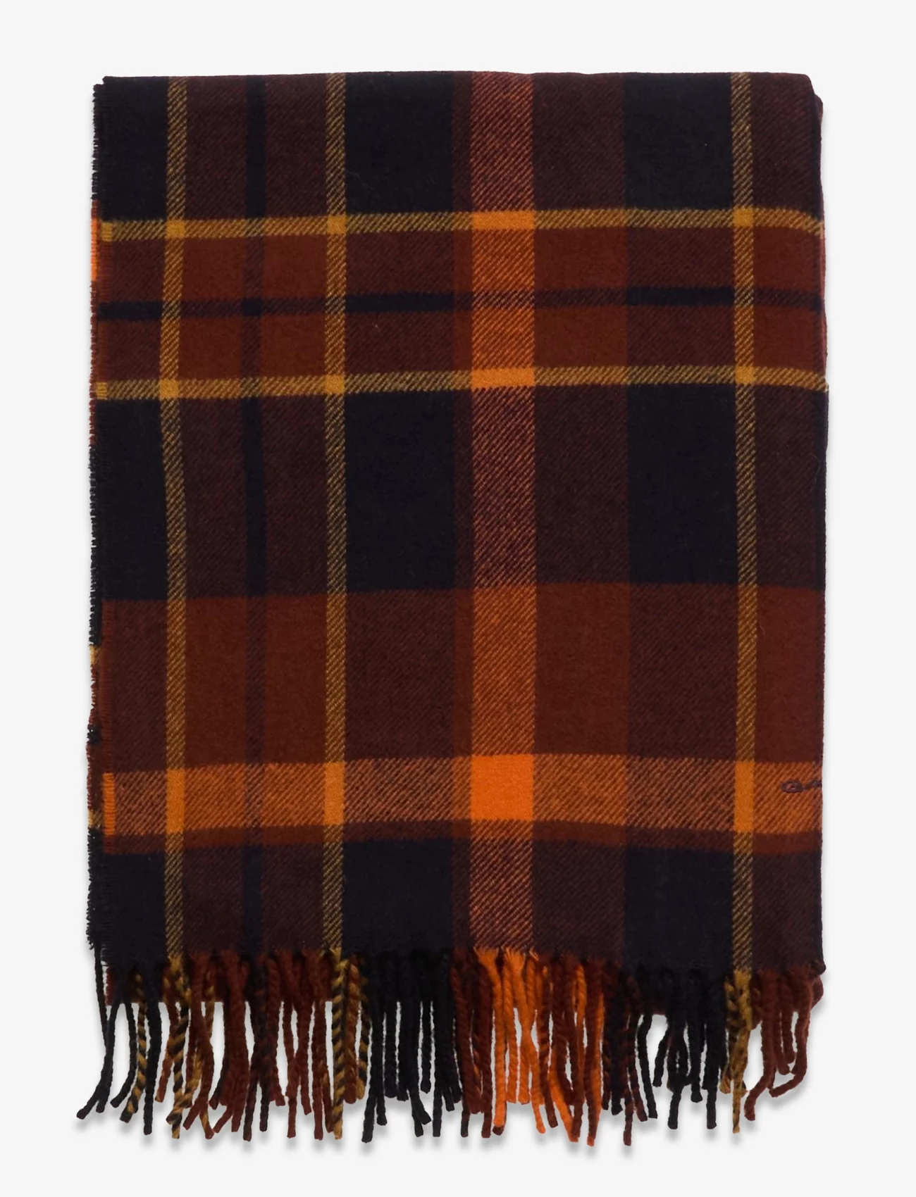 GANT - D2. WOOL CHECK SCARF - red spice - 1