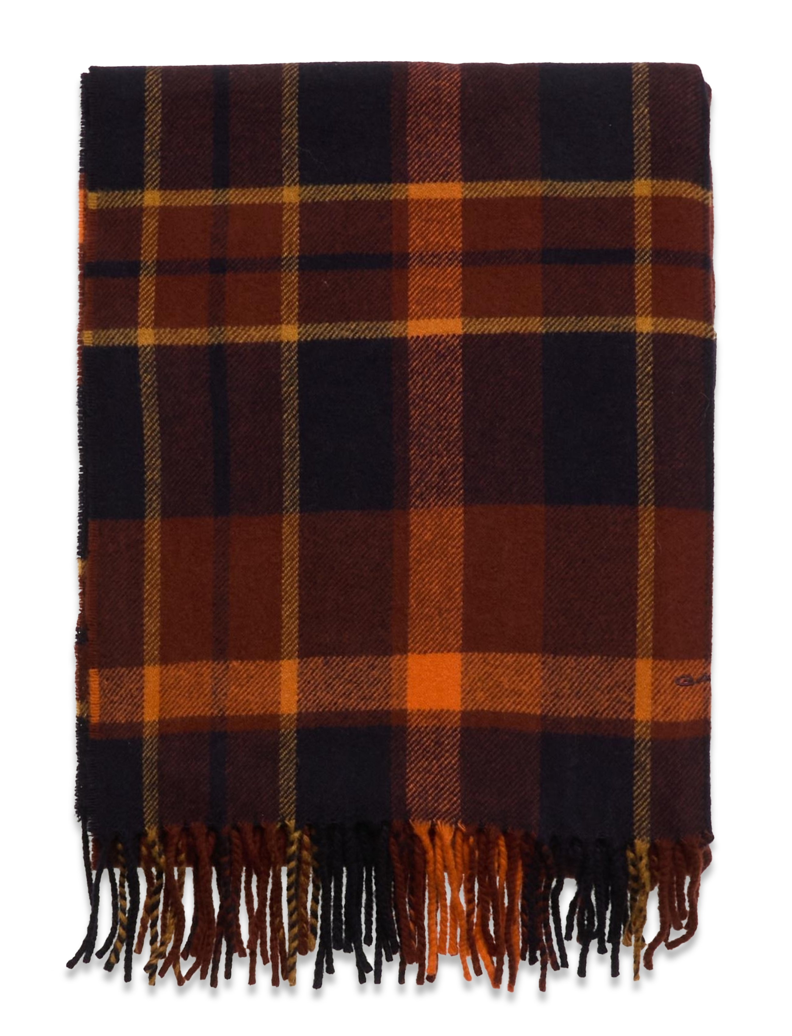 GANT - D2. WOOL CHECK SCARF - red spice - 1