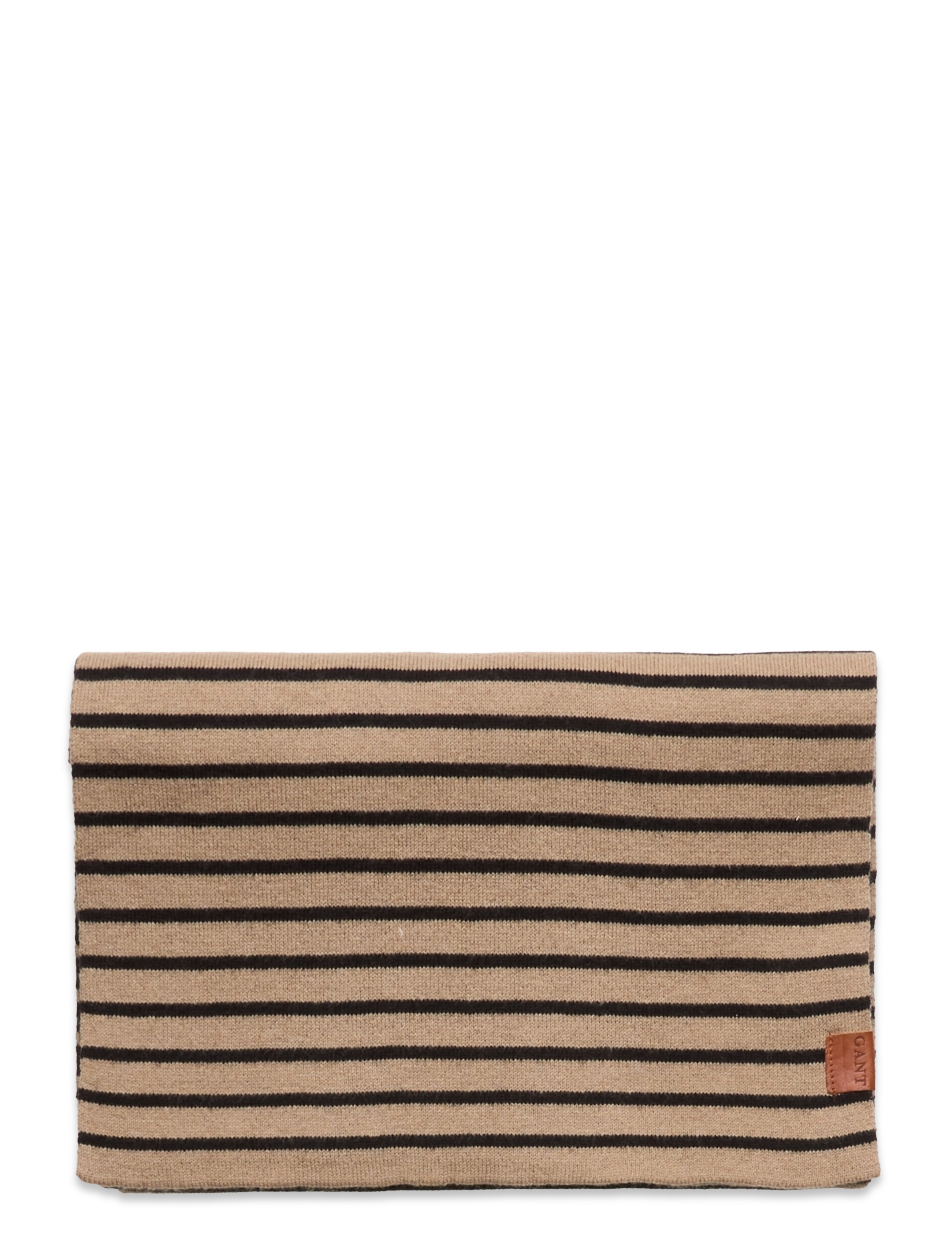 GANT - D2. STRIPED SCARF - concrete beige - 1