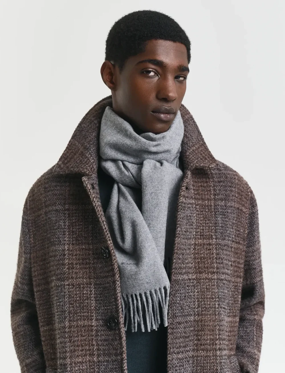 GANT - UNISEX. WOOL SCARF - winter scarves - dark grey melange - 0